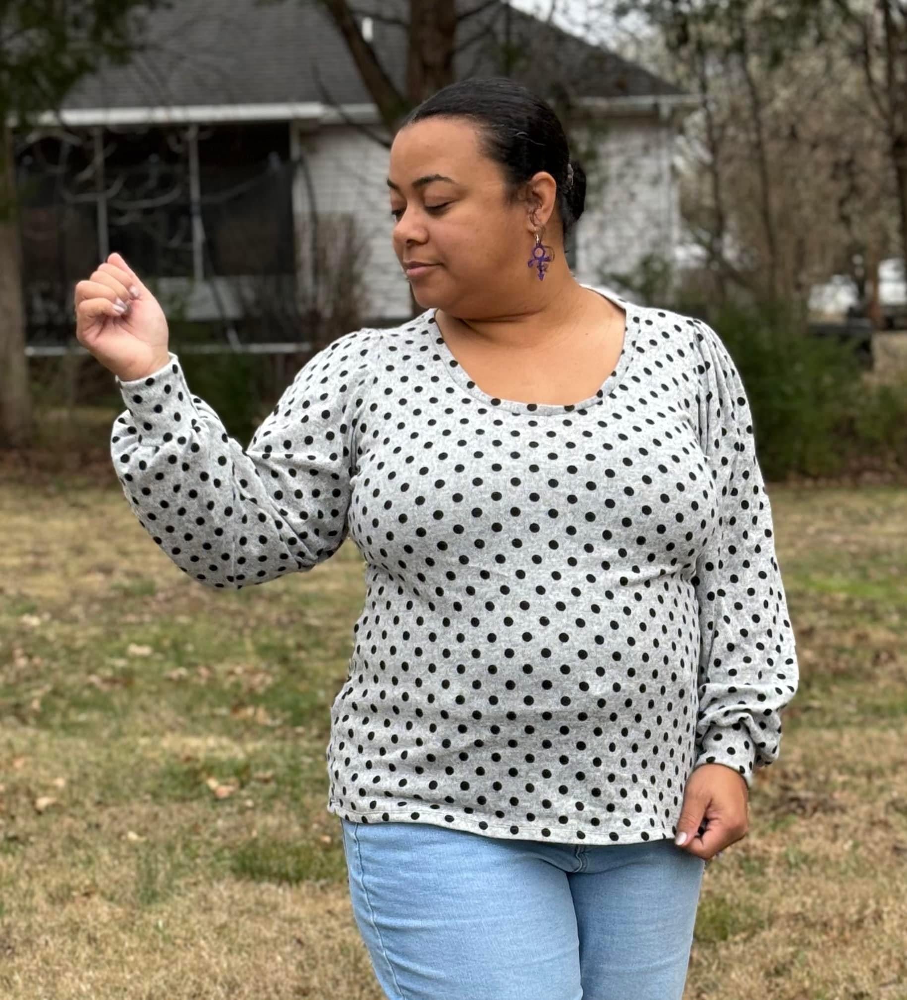 Polka Dot Sweater - Boho Fabrics