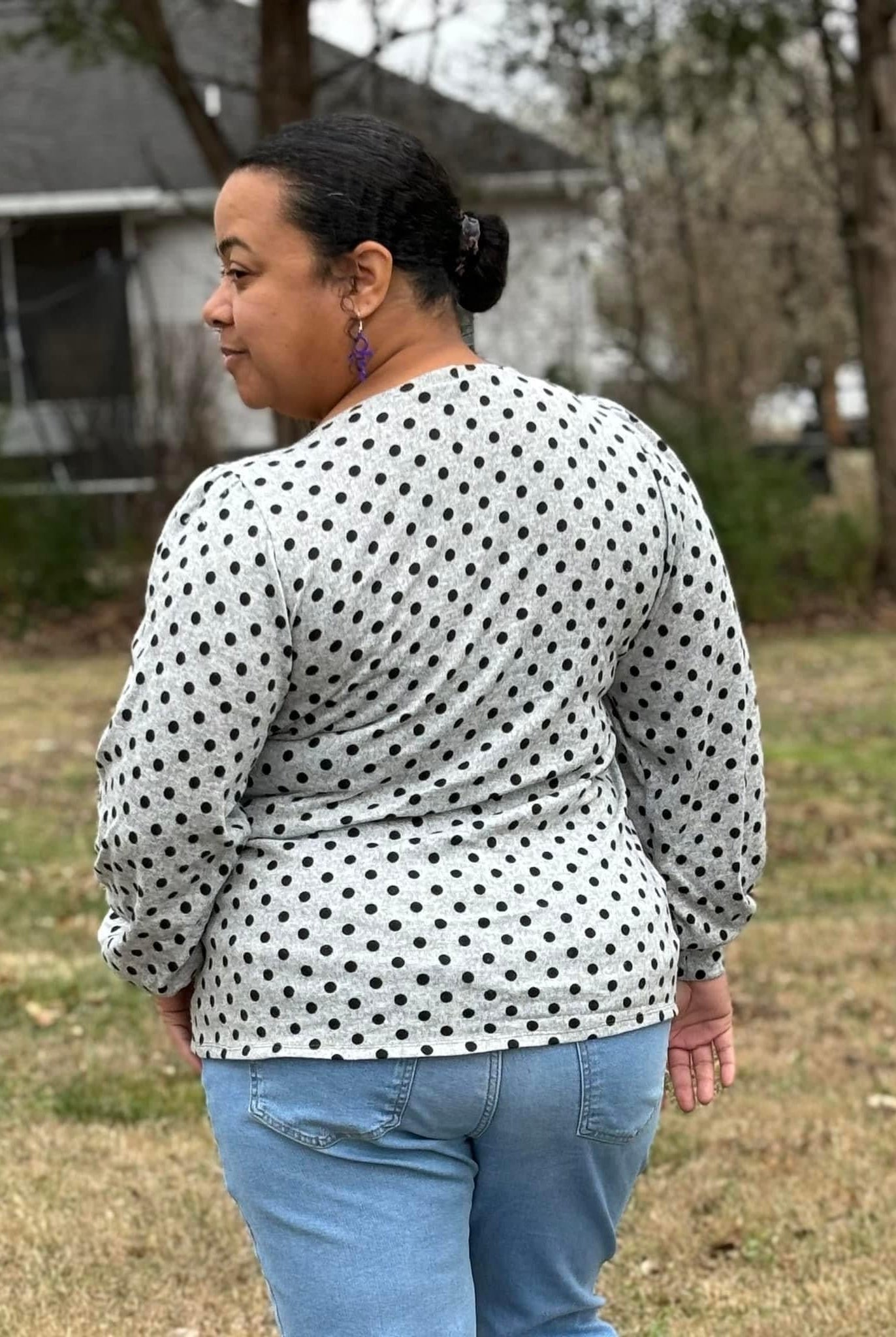 Polka Dot Sweater - Boho Fabrics
