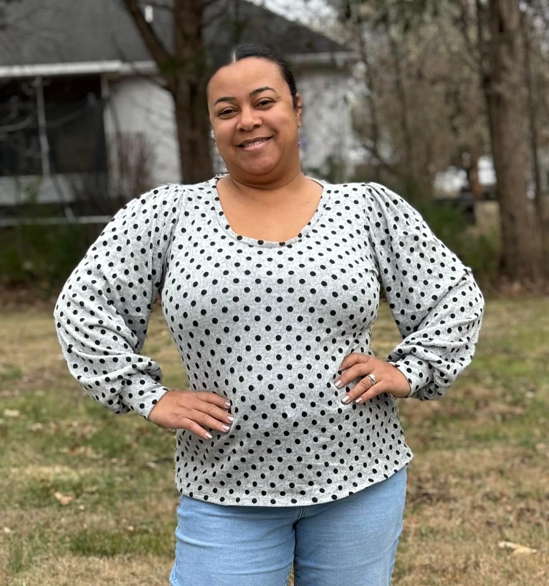 Polka Dot Sweater - Boho Fabrics