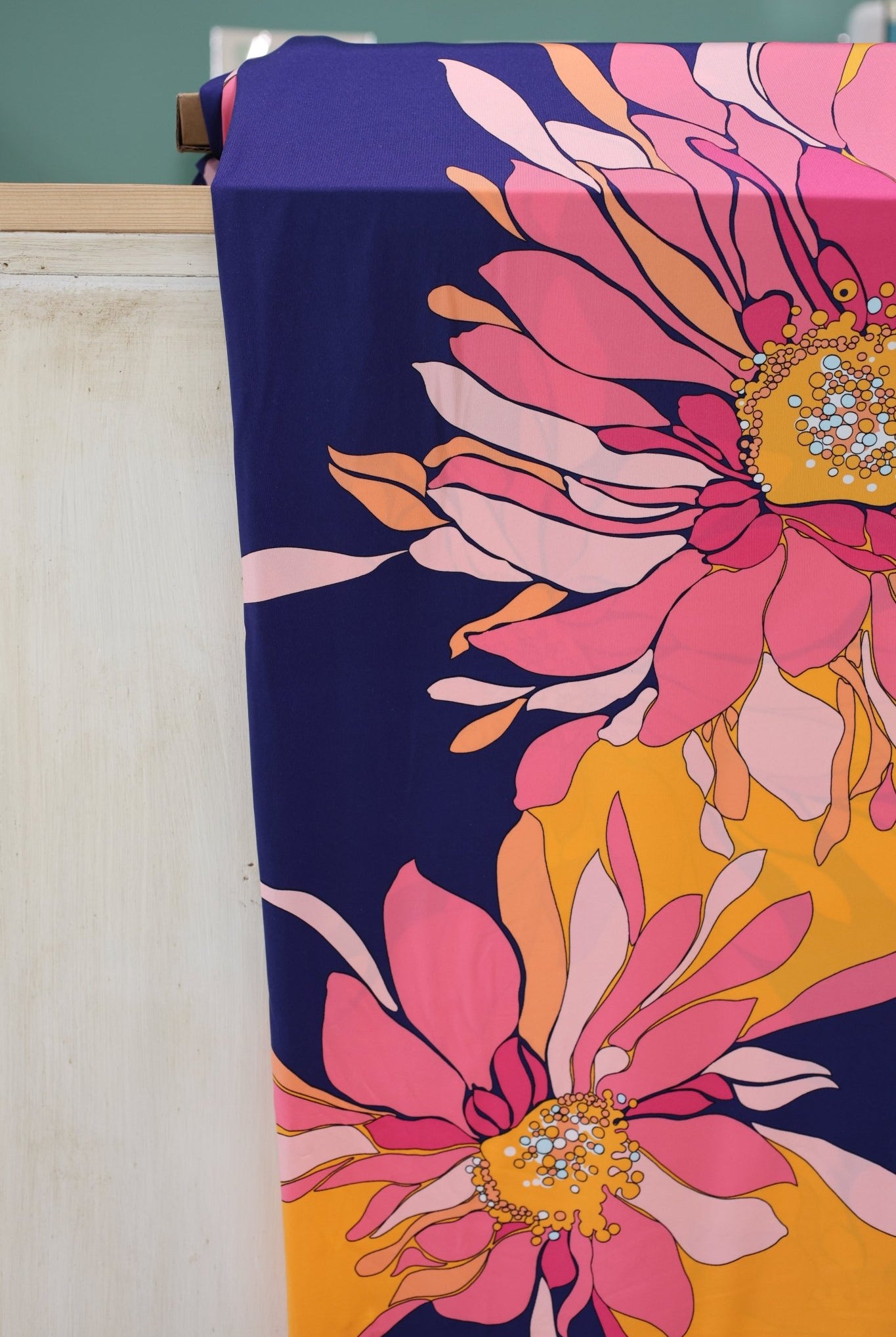 Pop Art Petals, Athletic Printed Knit Fabric - Boho Fabrics - Athletic Knit Fabric