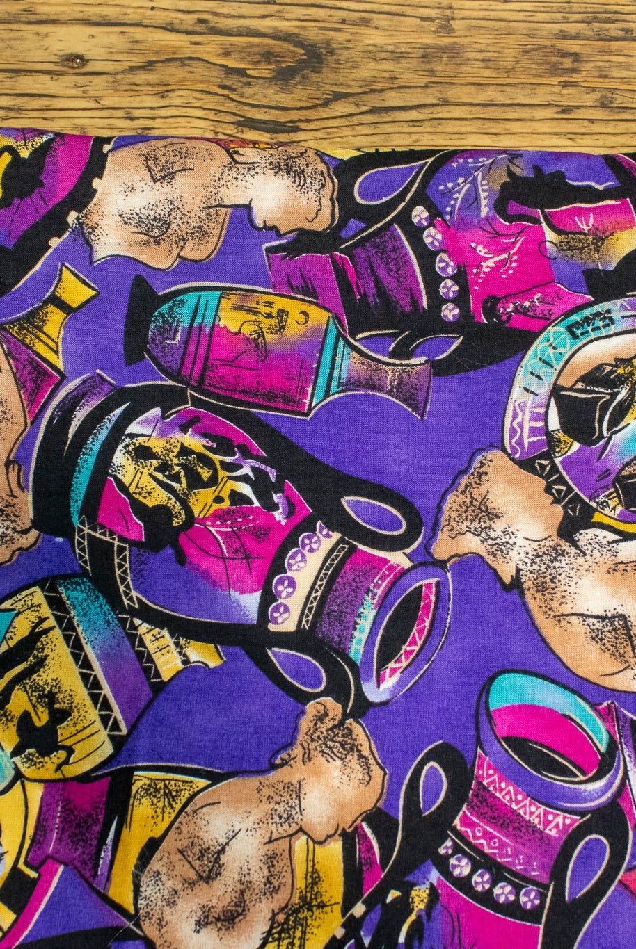 Pop Parthenon, Vintage Woven Fabric. SOLD AS 2.75 Yard Piece - Boho Fabrics - Vintage Fabric