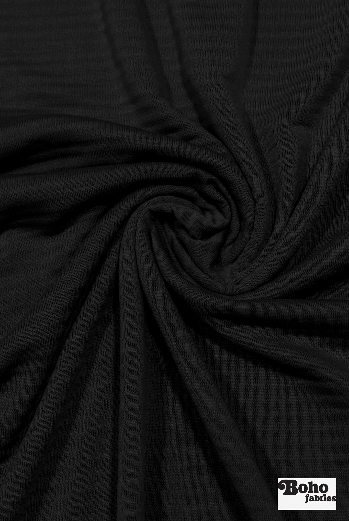 Power Grid Fleece by Polartec. Performance Knit Fabric in Black *2nds* - Boho Fabrics - Performance Fabrics