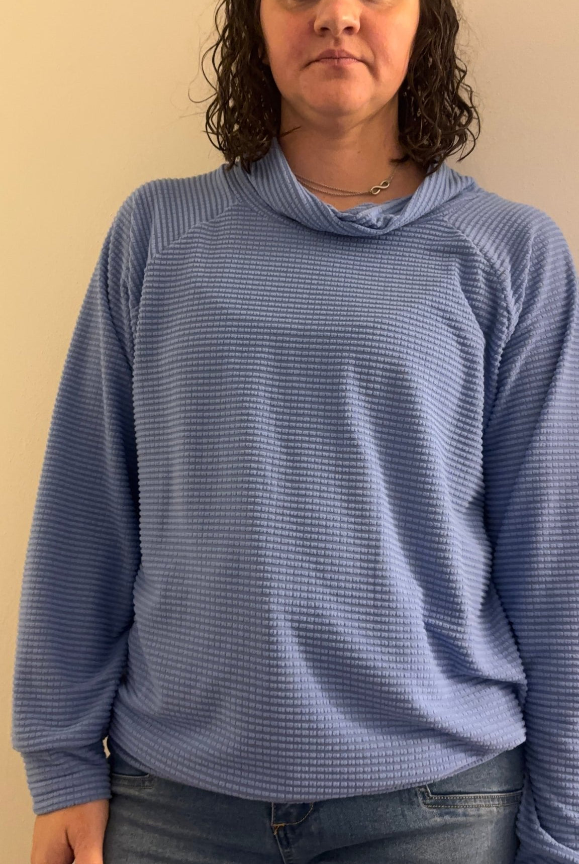 Power Grid Fleece by Polartec. Performance Knit Fabric in Bright Periwinkle *2nds* - Boho Fabrics - Performance Fabrics