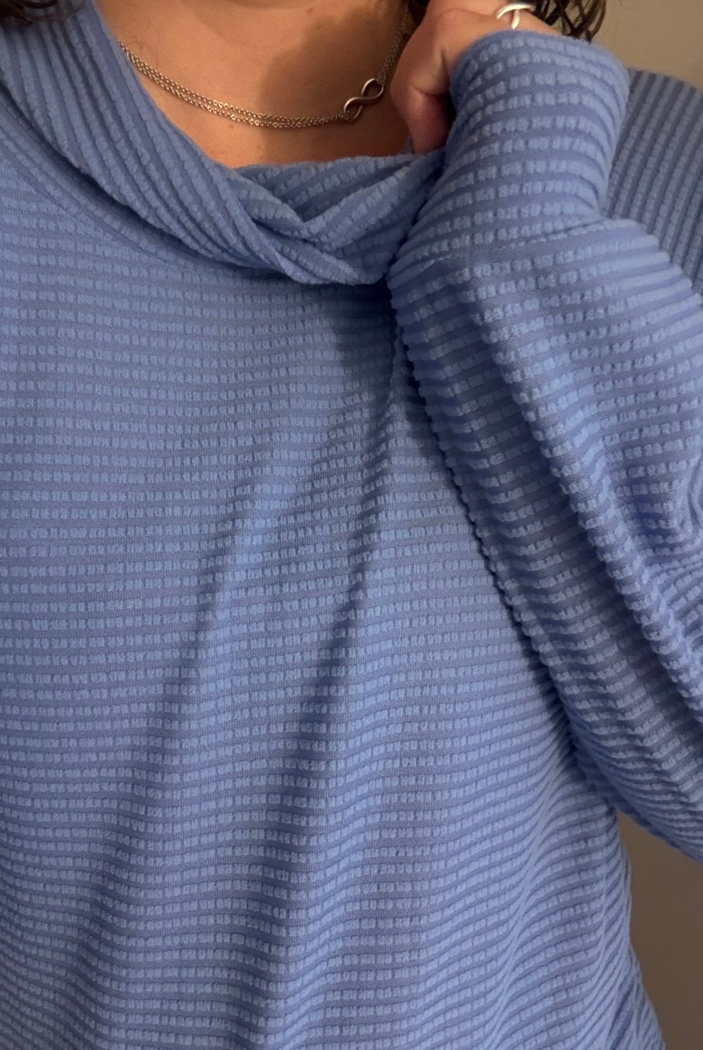 Power Grid Fleece by Polartec. Performance Knit Fabric in Bright Periwinkle *2nds* - Boho Fabrics - Performance Fabrics