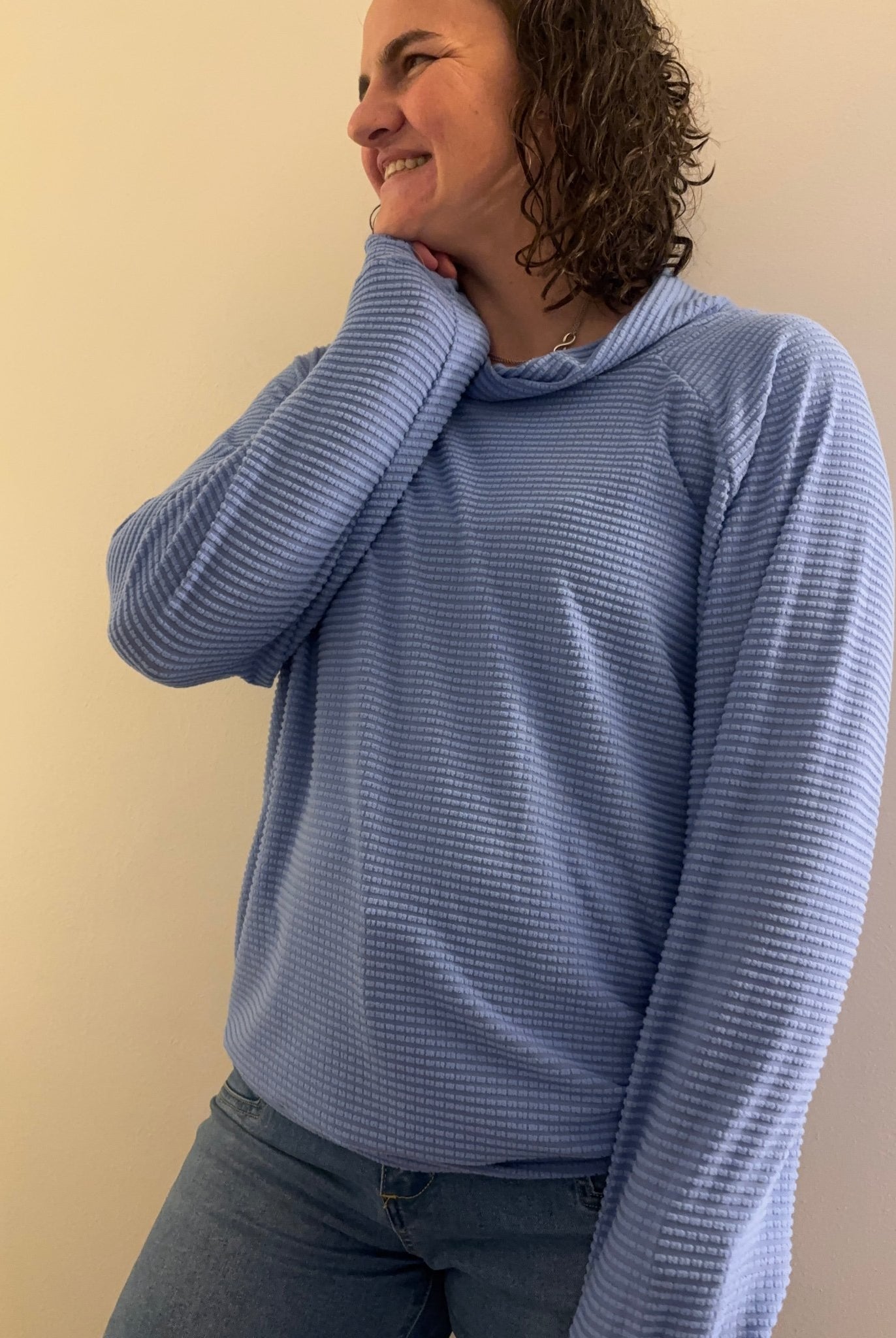 Power Grid Fleece by Polartec. Performance Knit Fabric in Bright Periwinkle *2nds* - Boho Fabrics - Performance Fabrics