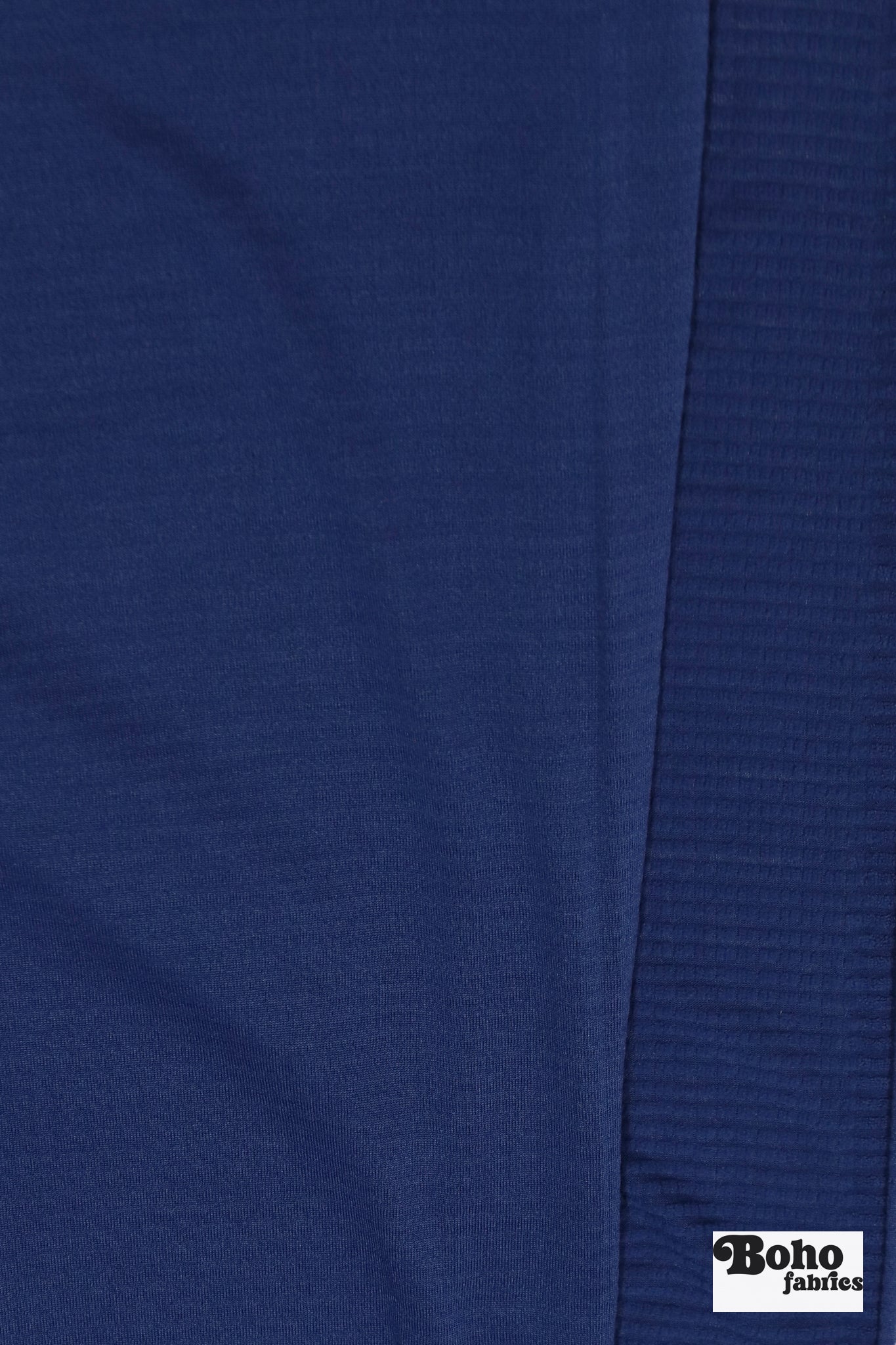 Power Grid Fleece by Polartec. Performance Knit Fabric in True Blue *2nds* - Boho Fabrics - Performance Fabrics