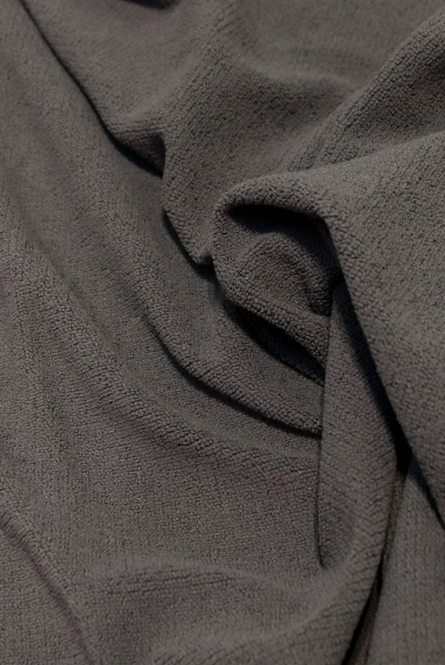 Power Grid Mid - Warmth (Terry - Style), Charcoal Maps — Performance Baselayer Fleece Fabric by Polartec - Boho Fabrics - Performance Fabrics