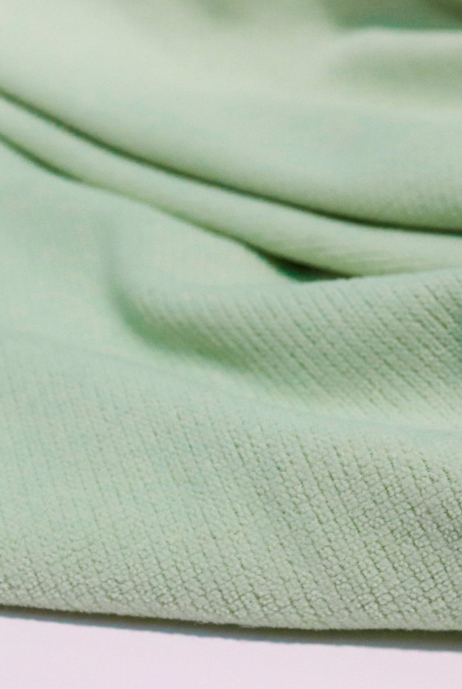 Power Grid Mid - Warmth (Terry - Style), Seafoam Green — Performance Baselayer Fleece Fabric by Polartec - Boho Fabrics - Performance Fabrics