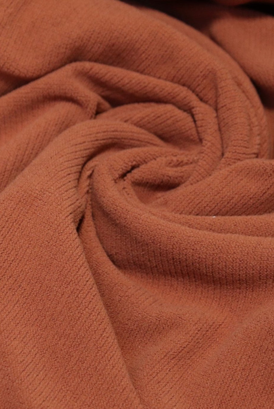 Power Grid Mid - Warmth (Terry - Style), Terracotta — Performance Baselayer Fleece Fabric by Polartec - Boho Fabrics - Performance Fabrics