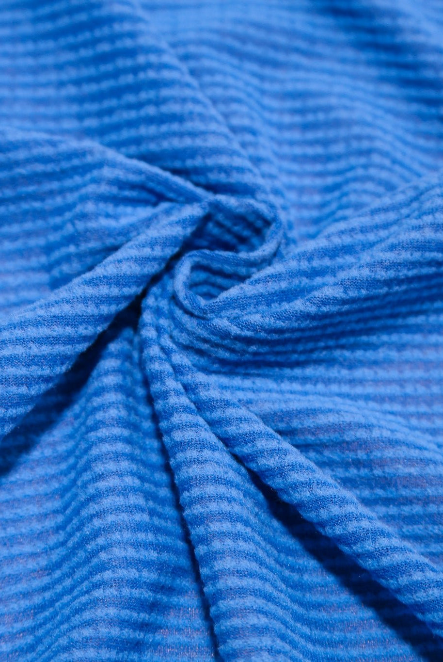 Power Grid Midweight, Bright Ocean Blue Fleece Fabric by Polartec - Boho Fabrics - Performance Fabrics