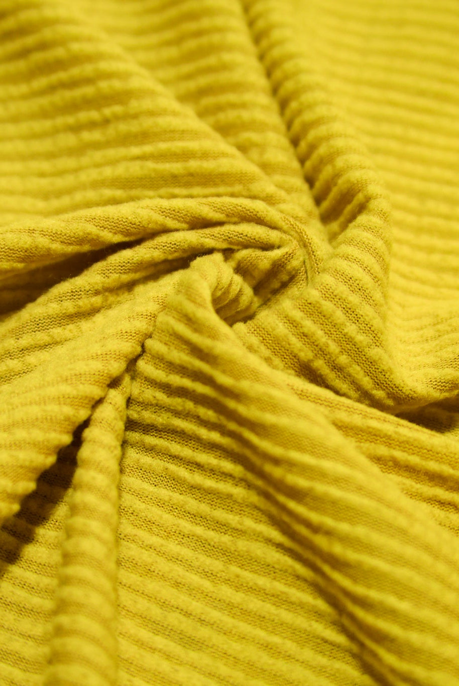Power Grid Midweight, Yellow Fleece Fabric by Polartec - Boho Fabrics - Performance Fabrics