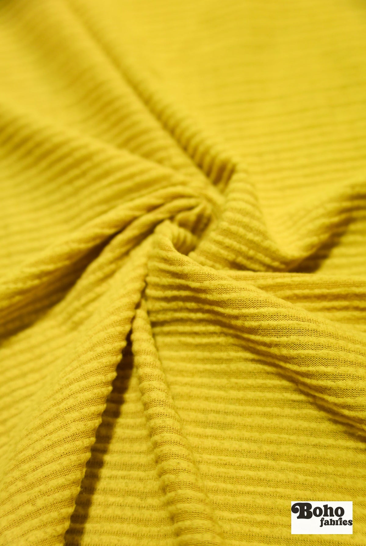 Power Grid Midweight, Yellow Fleece Fabric by Polartec - Boho Fabrics - Performance Fabrics
