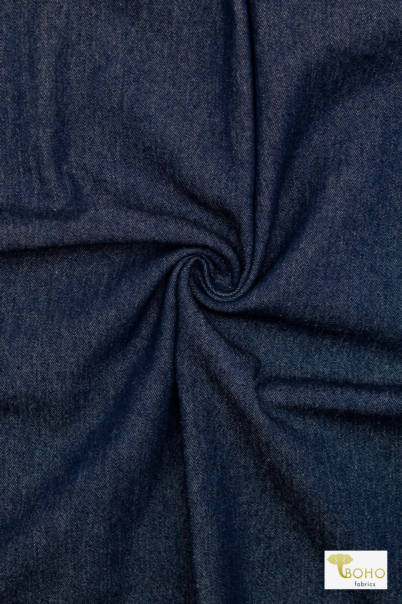 Pre - washed Denim in Indigo, Twill Woven Fabric - Boho Fabrics - Denim, Woven
