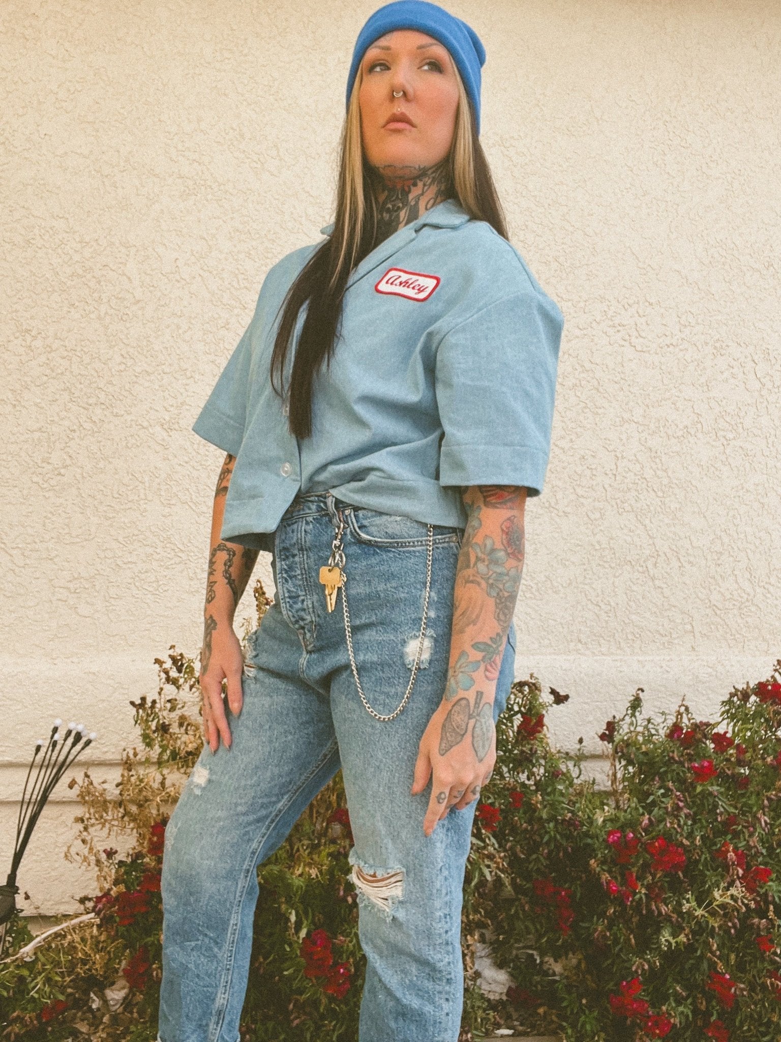 Pre - washed Denim in Vintage Chambray, Twill Woven Fabric - Boho Fabrics - Denim, Woven