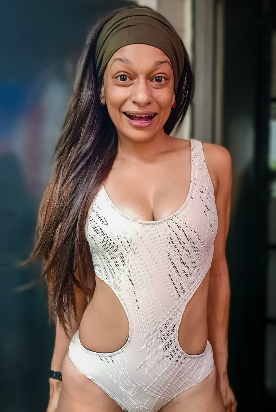 PRECUTS, Beige Textured Strobe, Jacquard Athletic/Swim Knit. High End Designer Quality! - Boho Fabrics - Athletic Knit Fabric