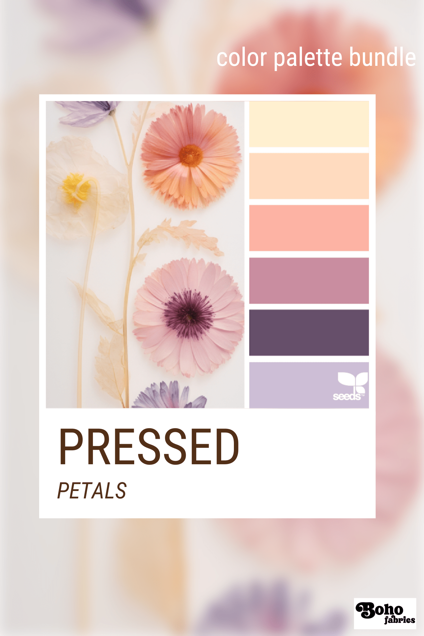 Pressed Petals, Mystery Color Palette Bundle - Boho Fabrics - Fabric Bundles
