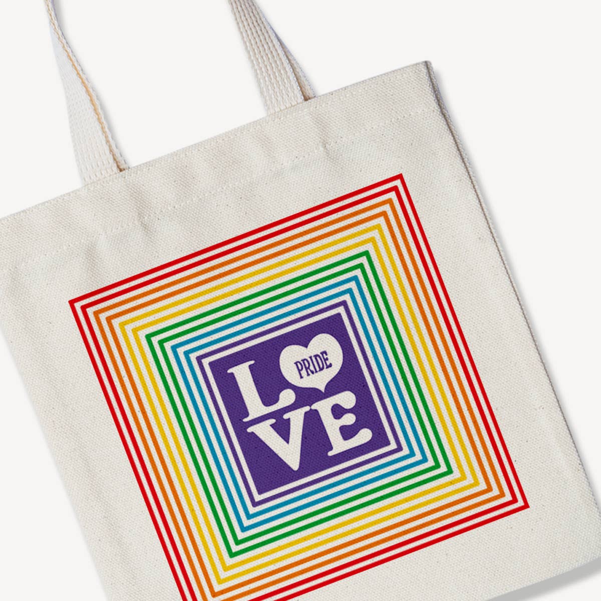 Pride Rainbow Box Tote Bag - Boho Fabrics -