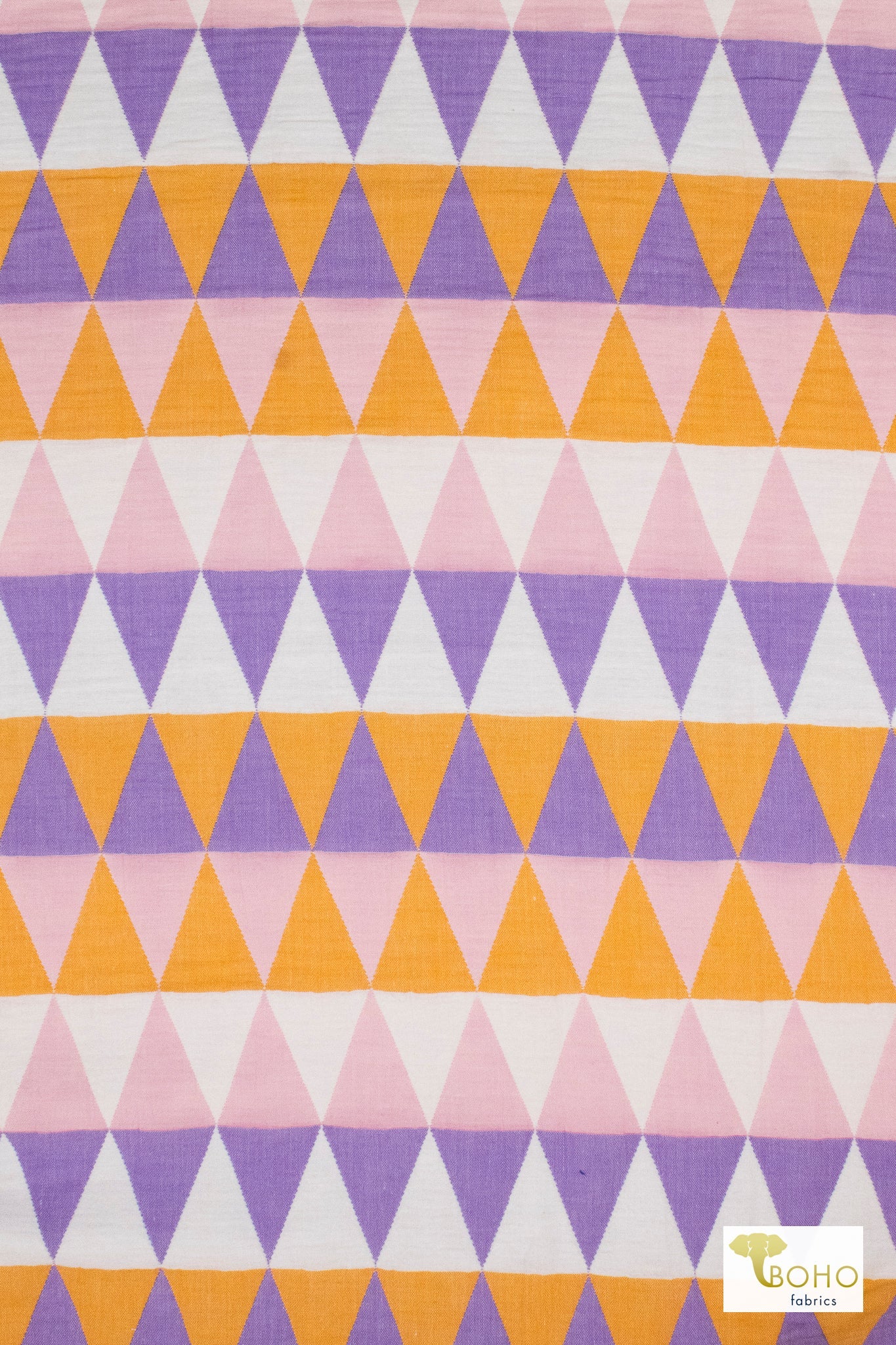 Purple Harlequin Diamonds, Designer Quilted Woven Fabric. - Boho Fabrics - Quilted, Woven