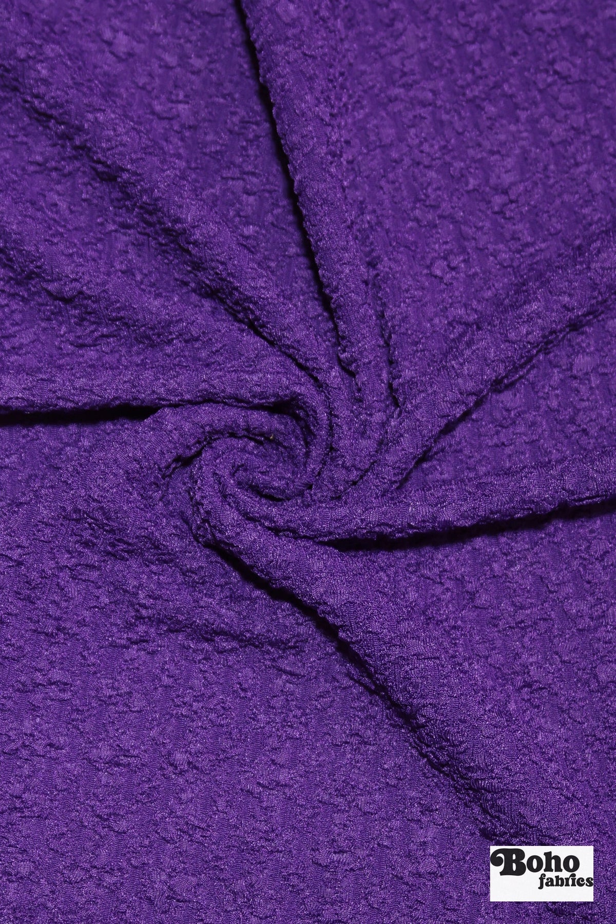 Purple Textured Crinkle Knit Fabric. Special Occasion. - Boho Fabrics - Special Occasion Fabric