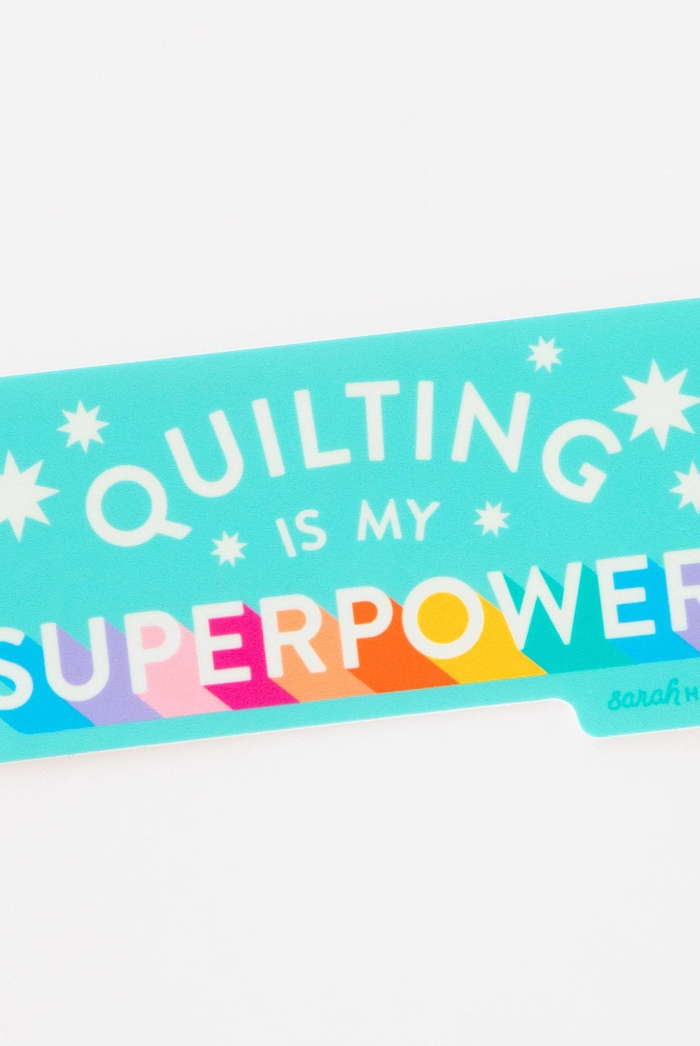 Quilting is my Superpower Sticker - Boho Fabrics -