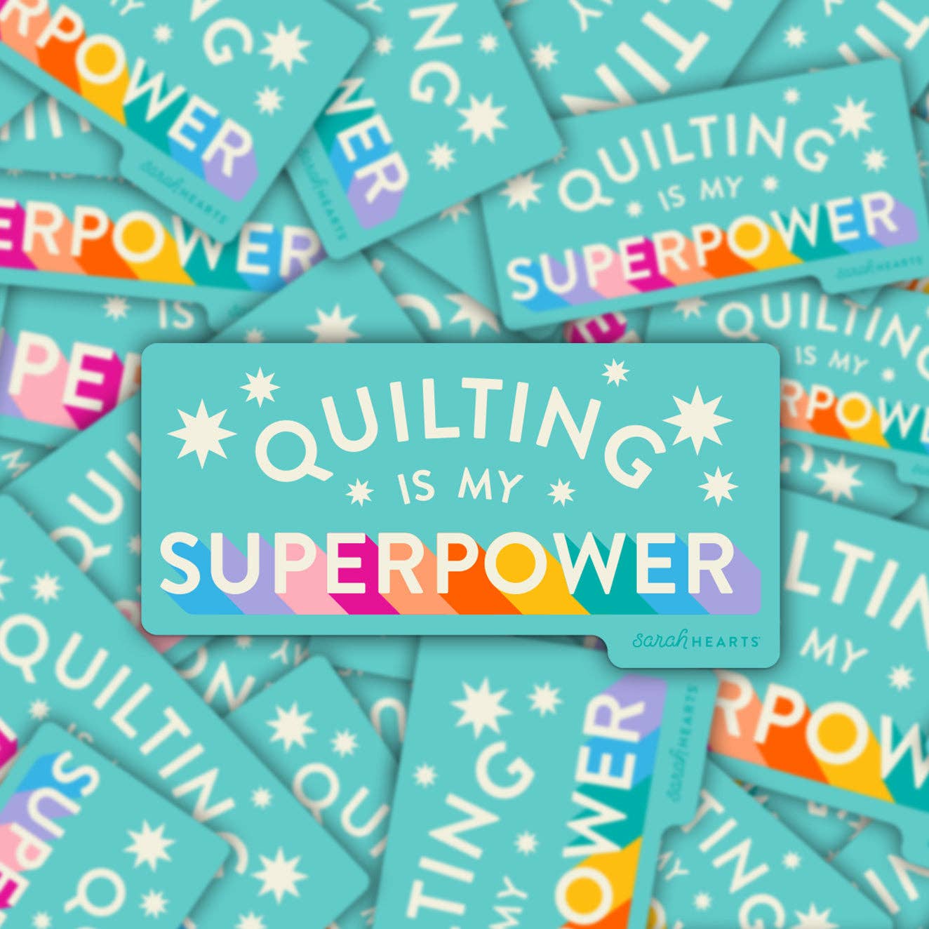 Quilting is my Superpower Sticker - Boho Fabrics -