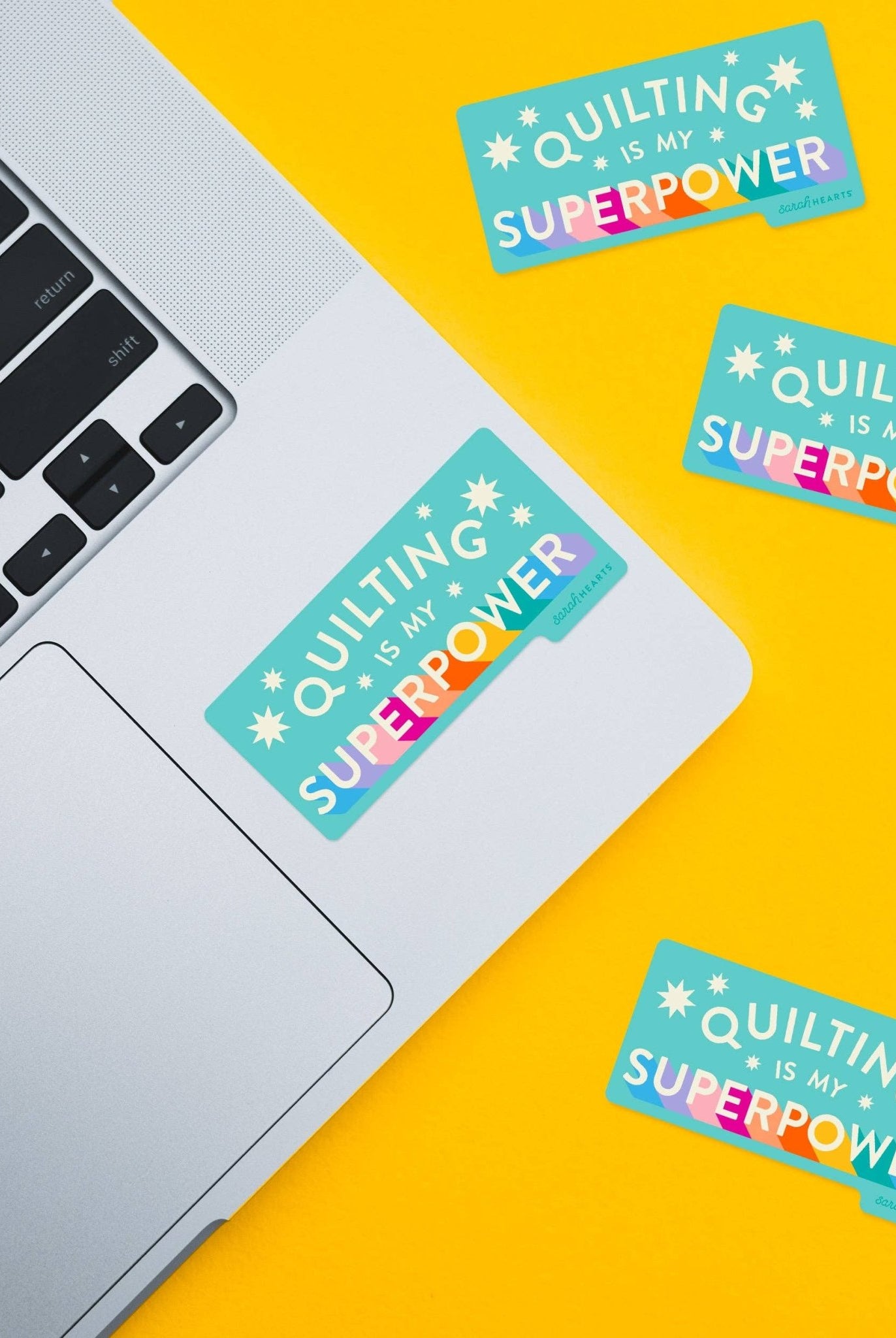 Quilting is my Superpower Sticker - Boho Fabrics -