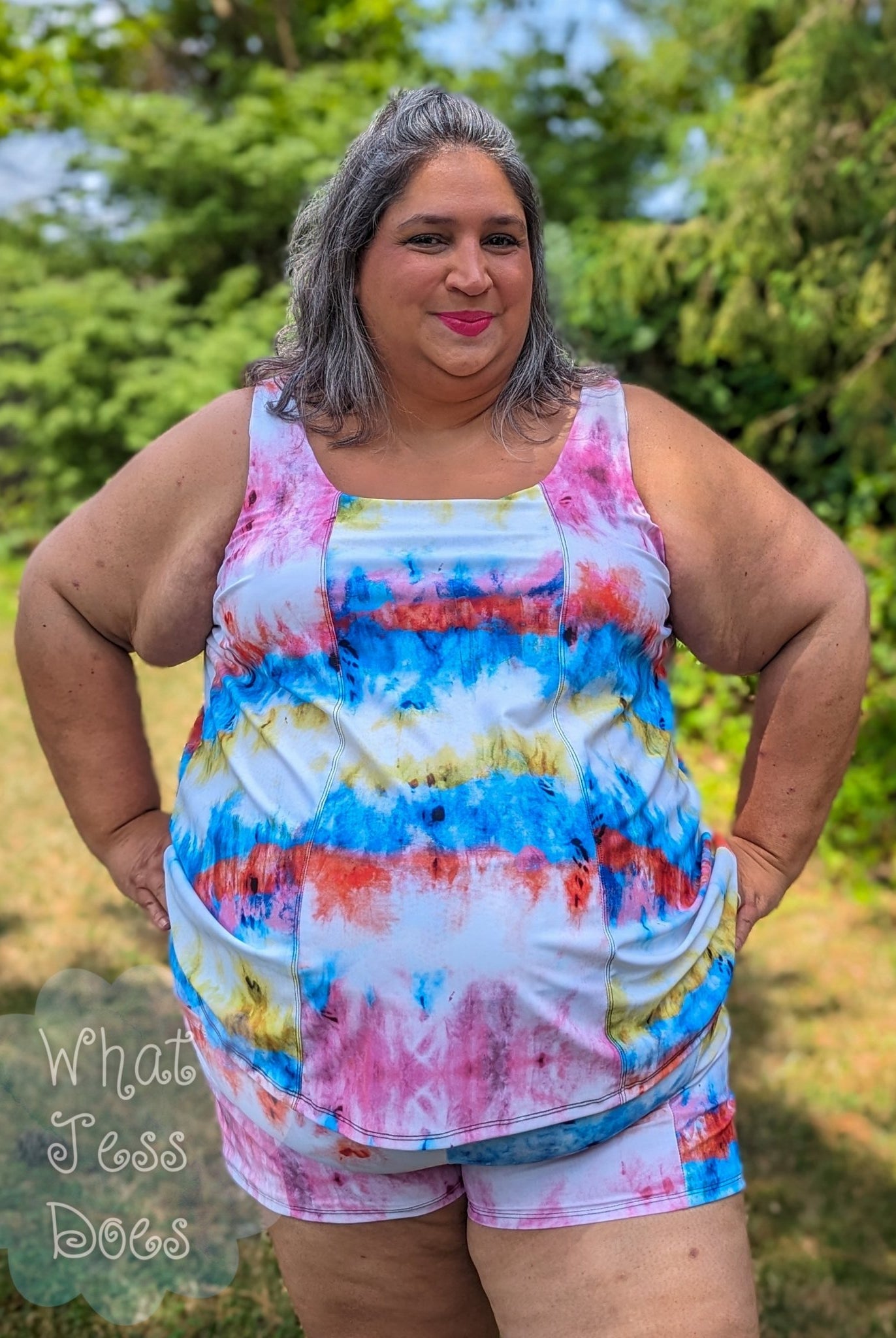 Rainbow Ice Dye, Swim Knit Fabric - Boho Fabrics - Swim Knit, Printed Fabric