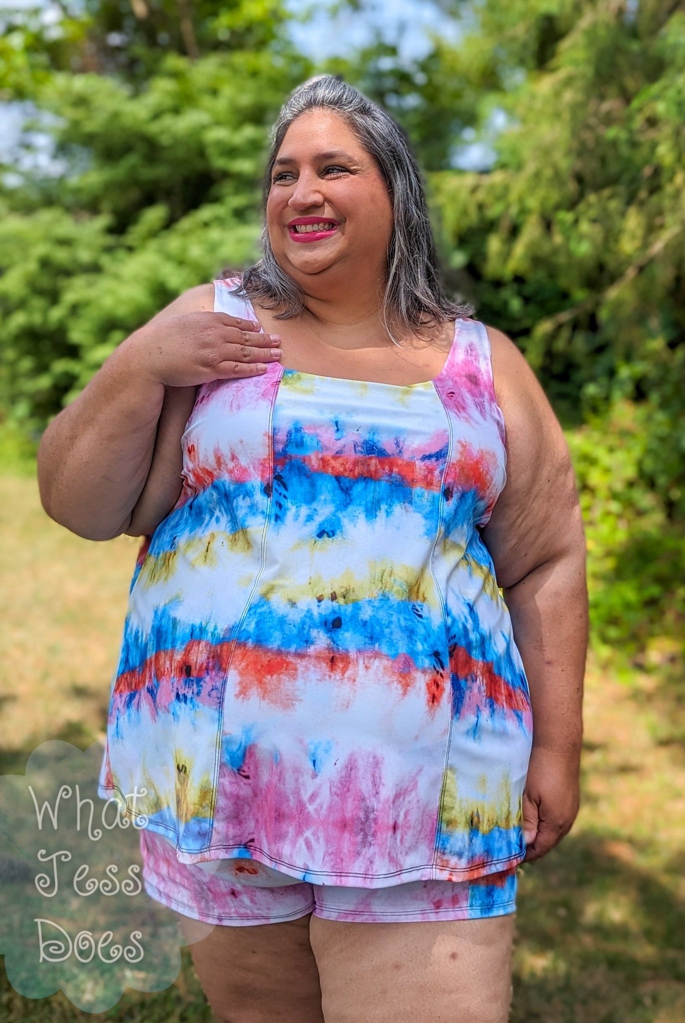 Rainbow Ice Dye, Swim Knit Fabric - Boho Fabrics - Swim Knit, Printed Fabric