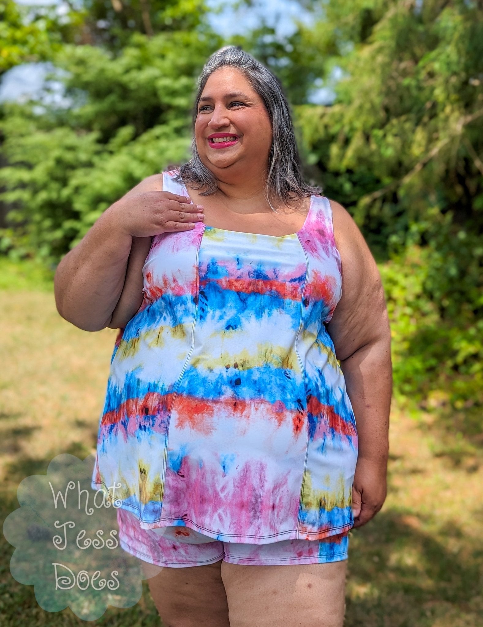 Rainbow Ice Dye, Swim Knit Fabric - Boho Fabrics - Swim Knit, Printed Fabric