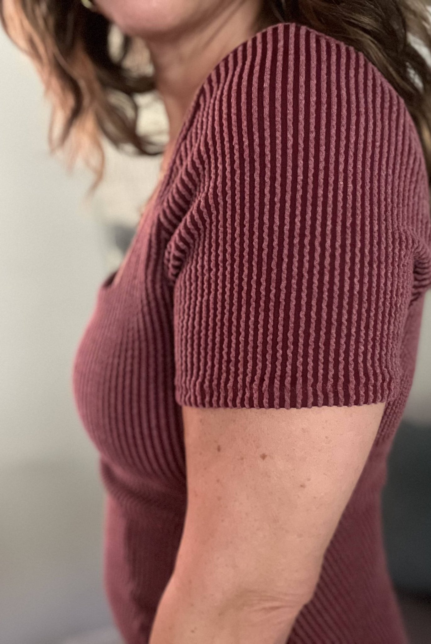 Raspberry 2 - Tone, Rib Knit Fabric - Boho Fabrics - Rib Solid, Knit Fabric
