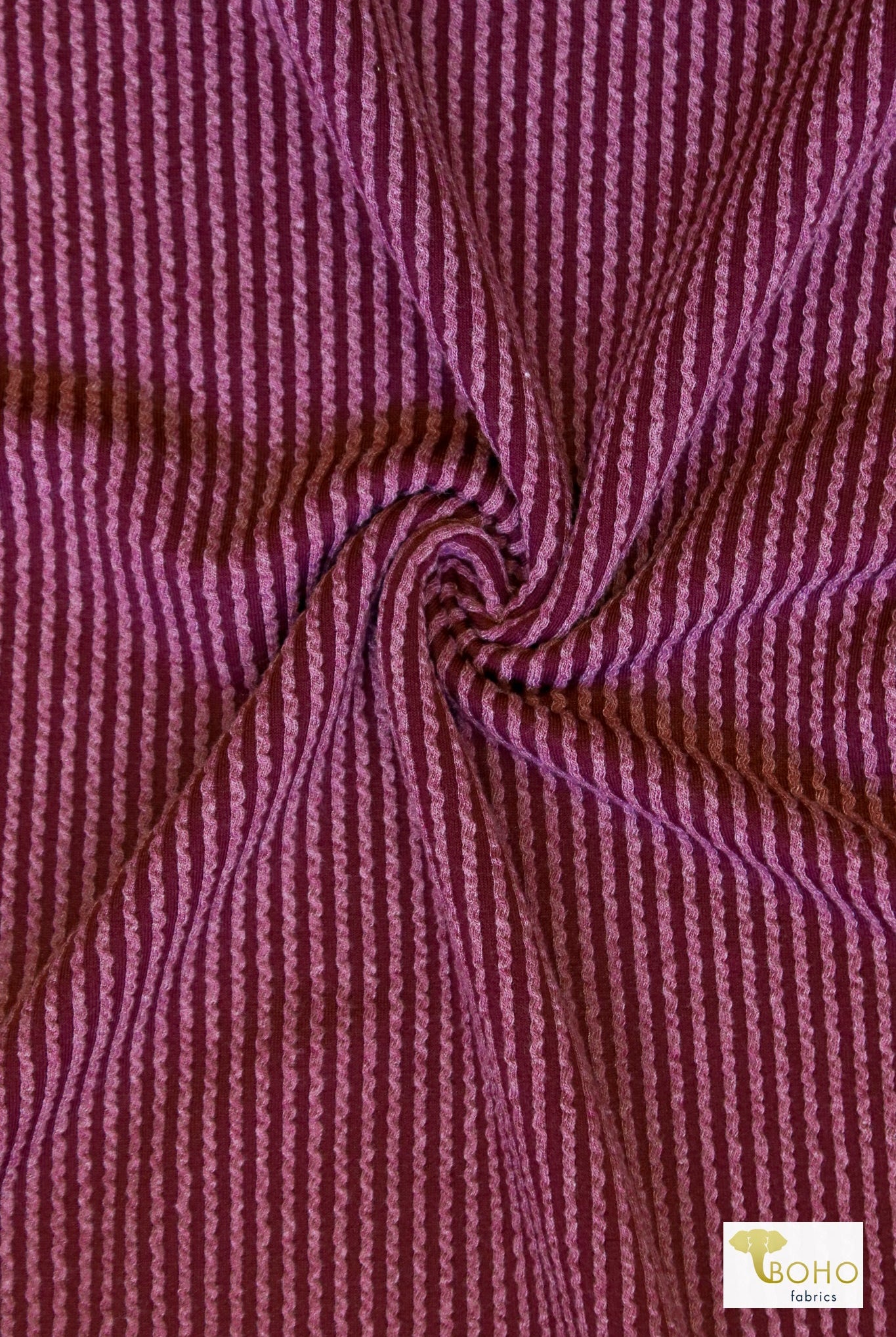Raspberry 2 - Tone, Rib Knit Fabric - Boho Fabrics - Rib Solid, Knit Fabric