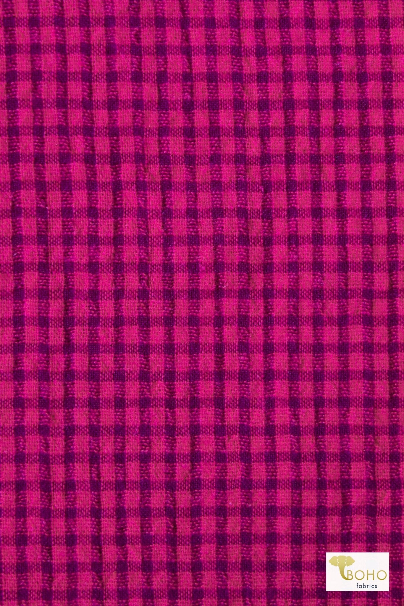 Raspberry Jam Plaid, Woven Fabric - Boho Fabrics