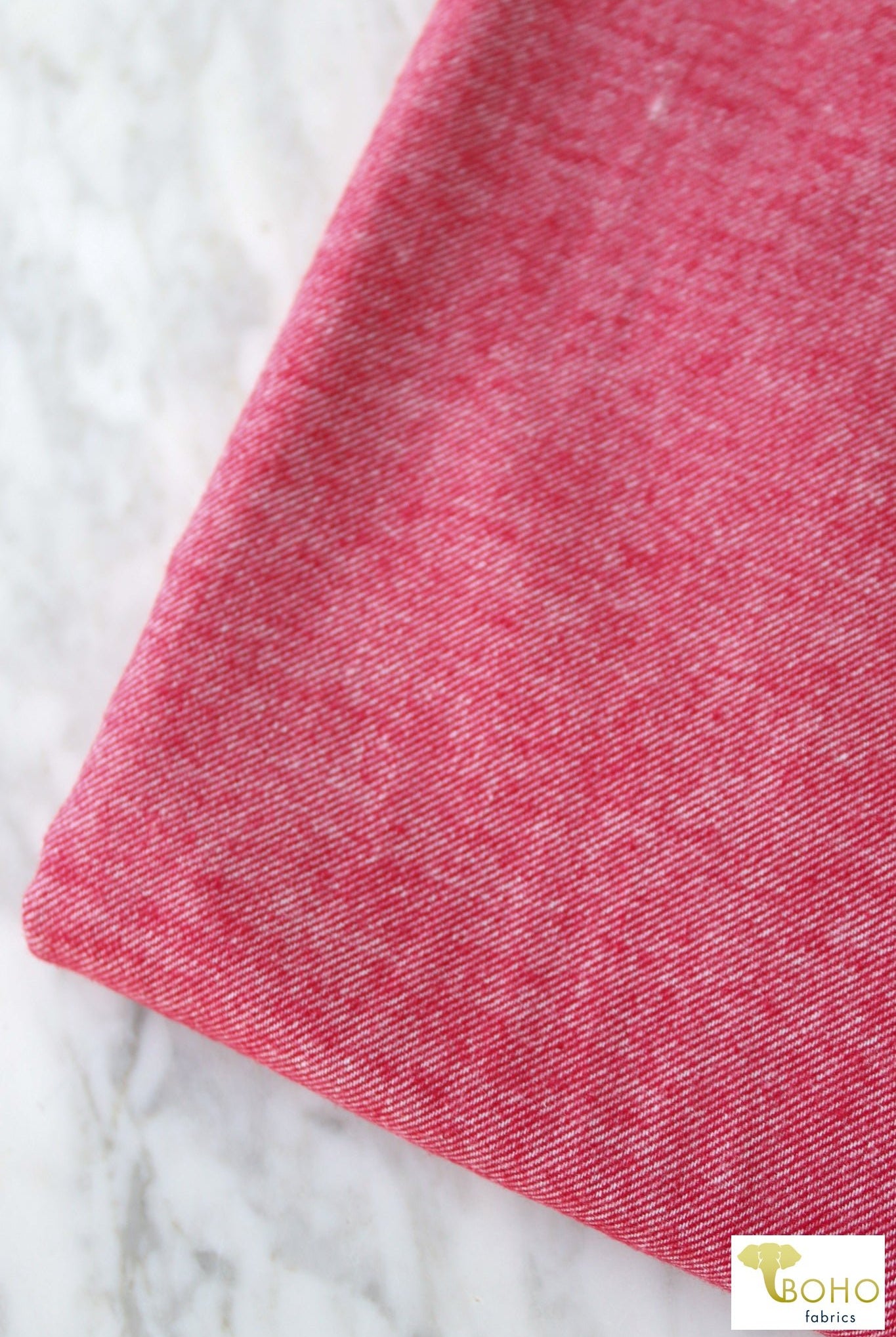 Red Brushed Twill, Woven Fabric. WVS-307-RED - Boho Fabrics