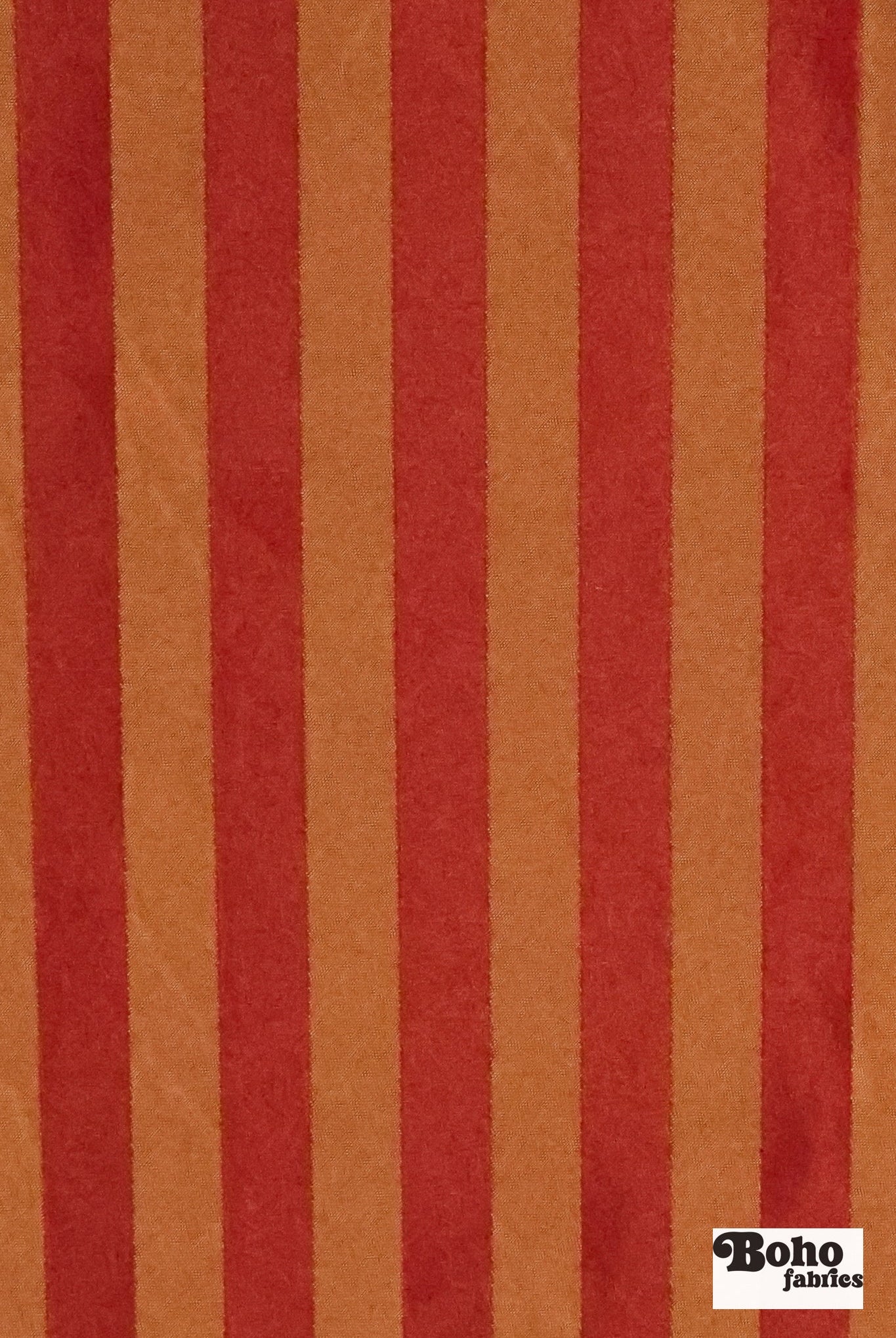 Red & Gold Stripe Jacquard Woven Fabric - Boho Fabrics - Jacquard, Woven