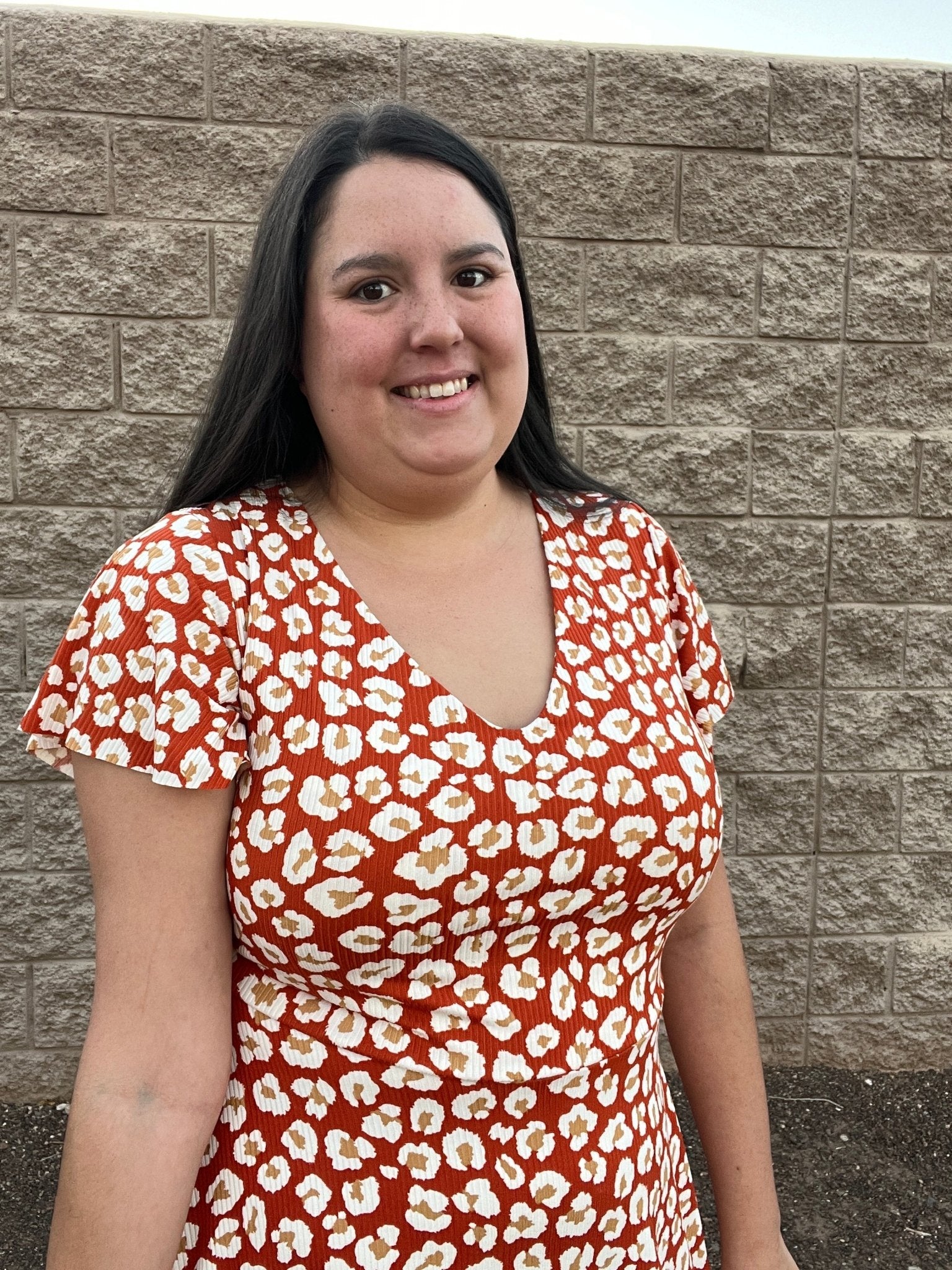 Red Leopard, Printed Rib Knit Fabric - Boho Fabrics