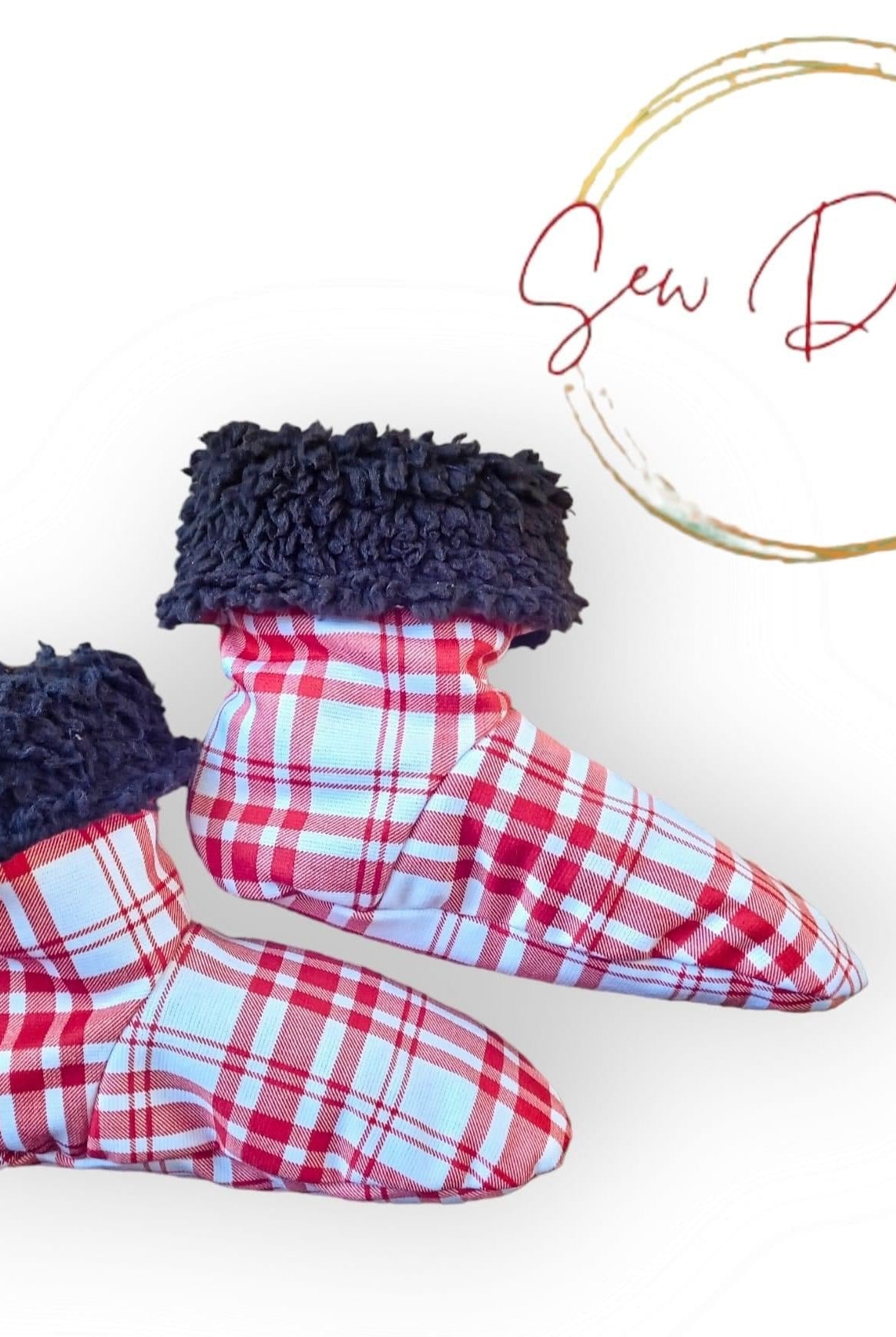Red Plaid, Ponte Print Knit Fabric - Boho Fabrics