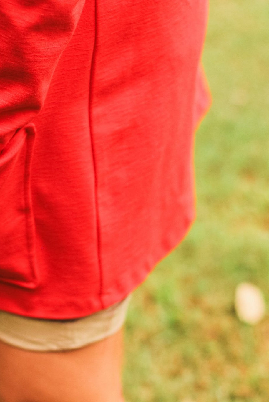Red Slub, Ponte Knit - Boho Fabrics - Ponte Solid, Knit Fabric
