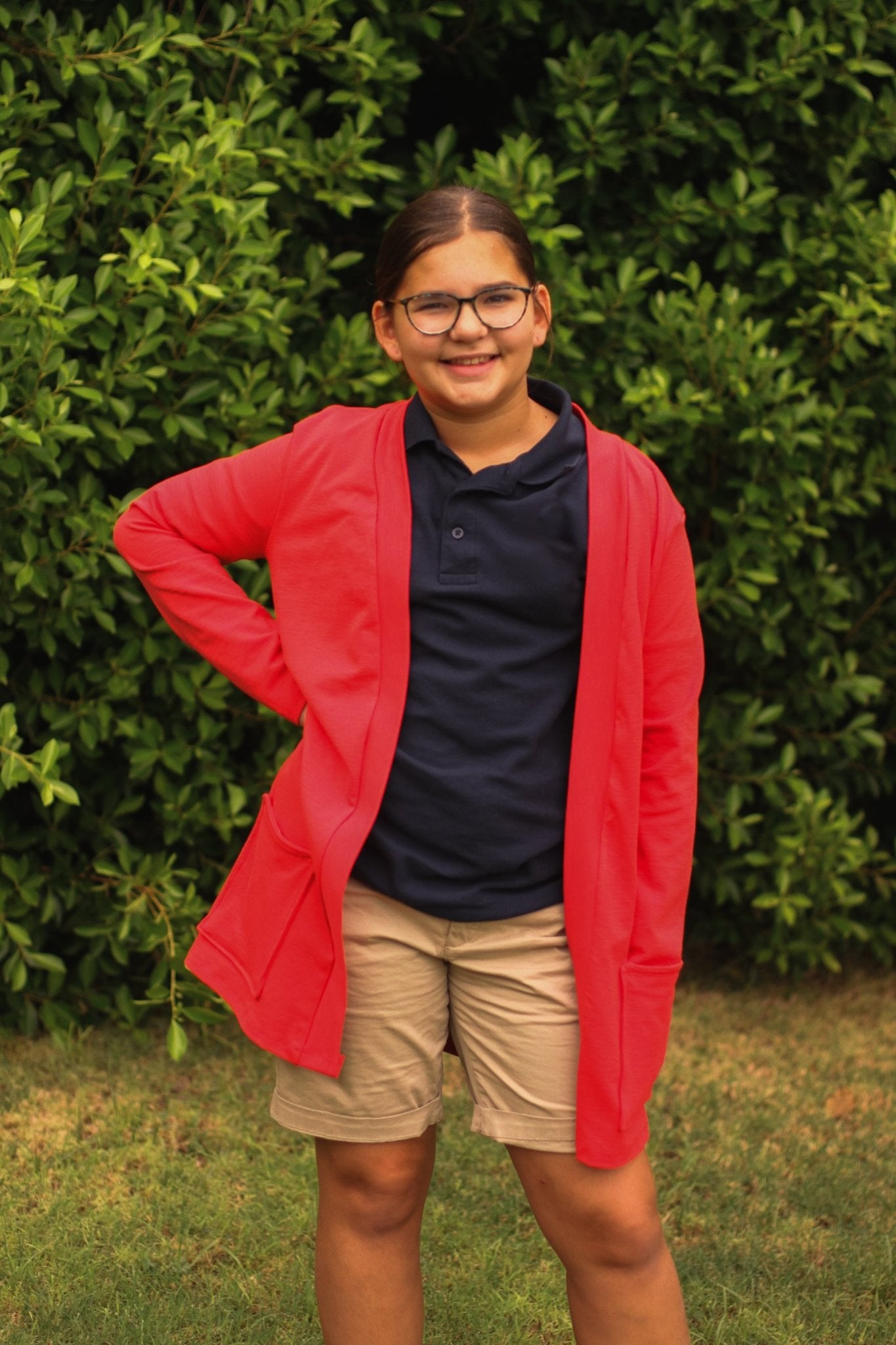 Red Slub, Ponte Knit - Boho Fabrics - Ponte Solid, Knit Fabric