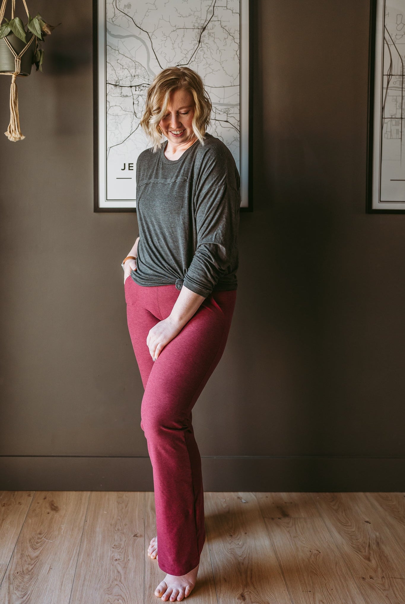 Red Space Dye, Heathered Athletic Knit Fabric - Boho Fabrics - Athletic Knit Fabric