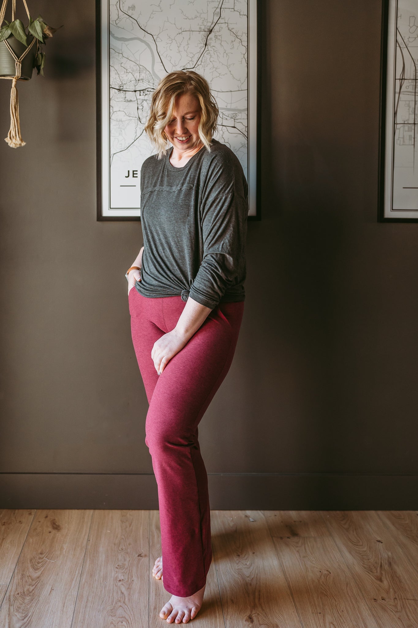 Red Space Dye, Heathered Athletic Knit Fabric - Boho Fabrics - Athletic Knit Fabric