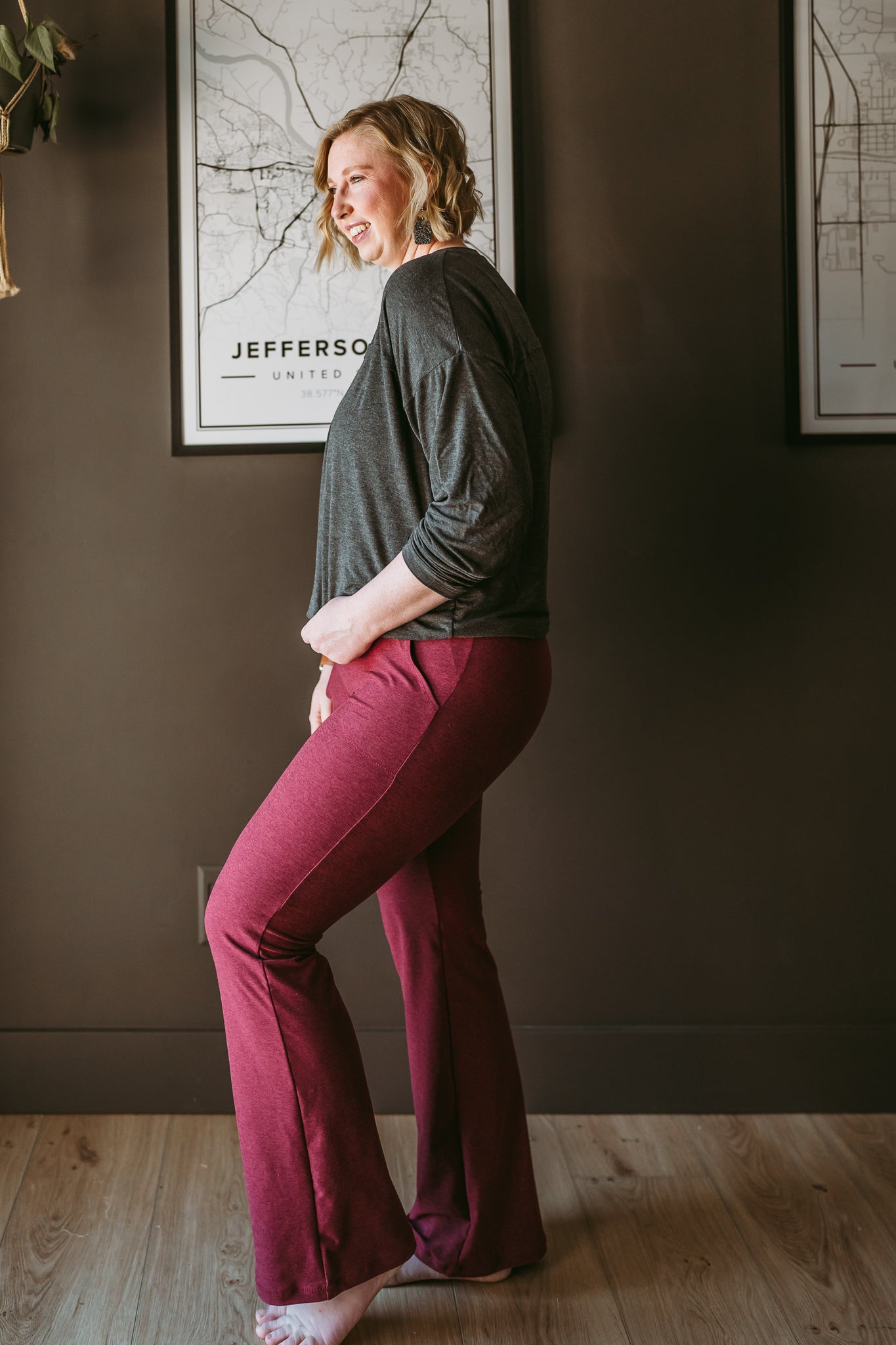 Red Space Dye, Heathered Athletic Knit Fabric - Boho Fabrics - Athletic Knit Fabric