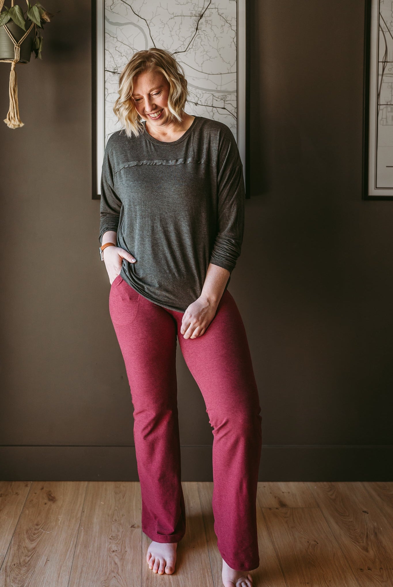 Red Space Dye, Heathered Athletic Knit Fabric - Boho Fabrics - Athletic Knit Fabric