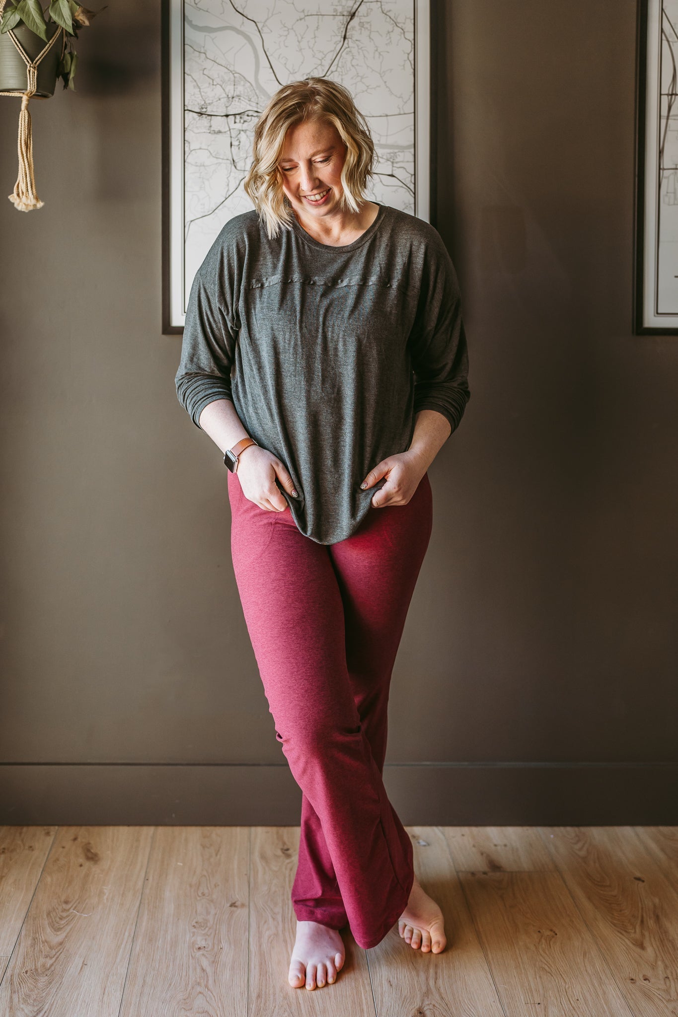 Red Space Dye, Heathered Athletic Knit Fabric - Boho Fabrics - Athletic Knit Fabric