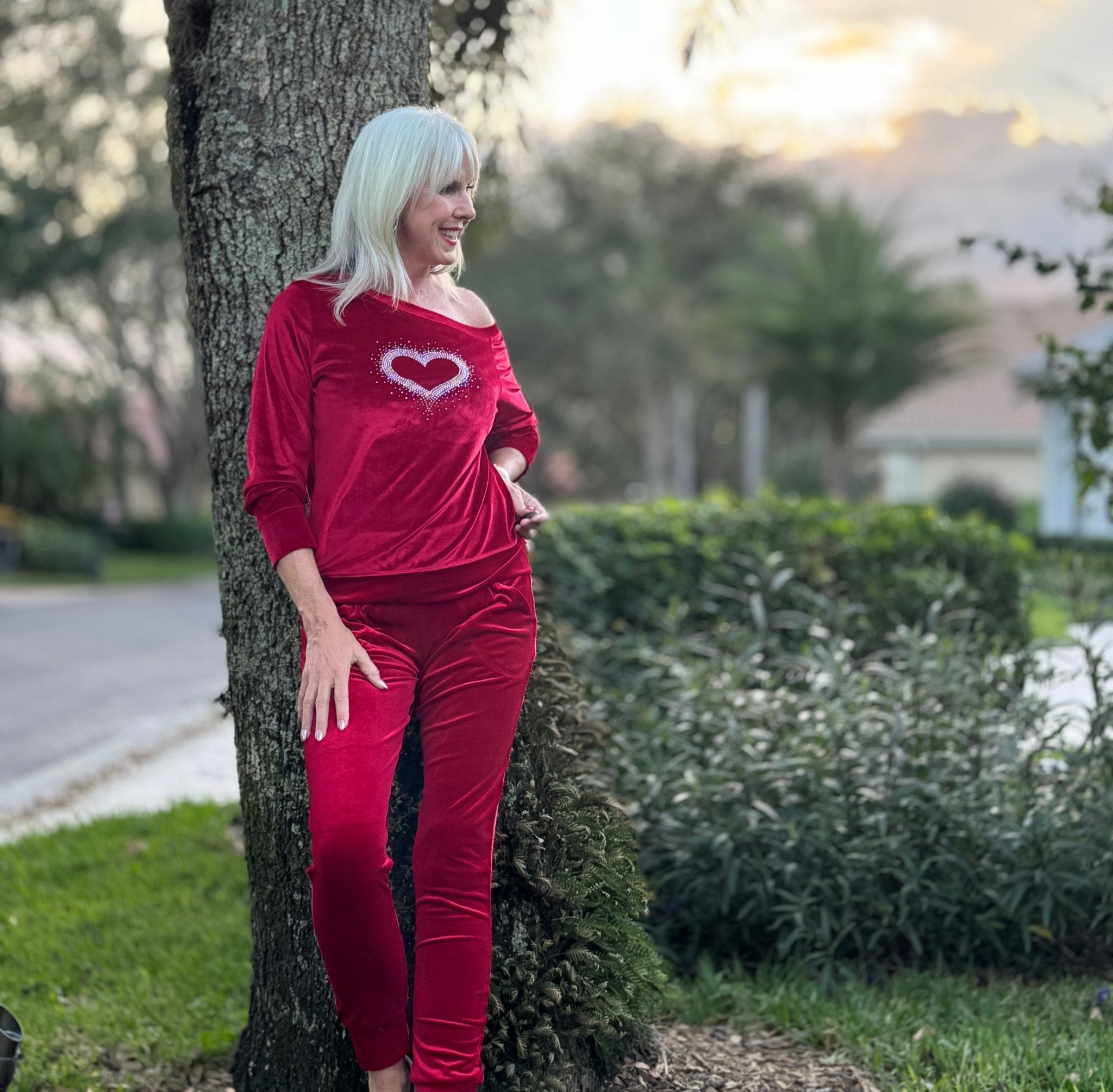 Red, Stretch Velvet Knit Fabric - Boho Fabrics - Stretch Velvet Knit Fabric