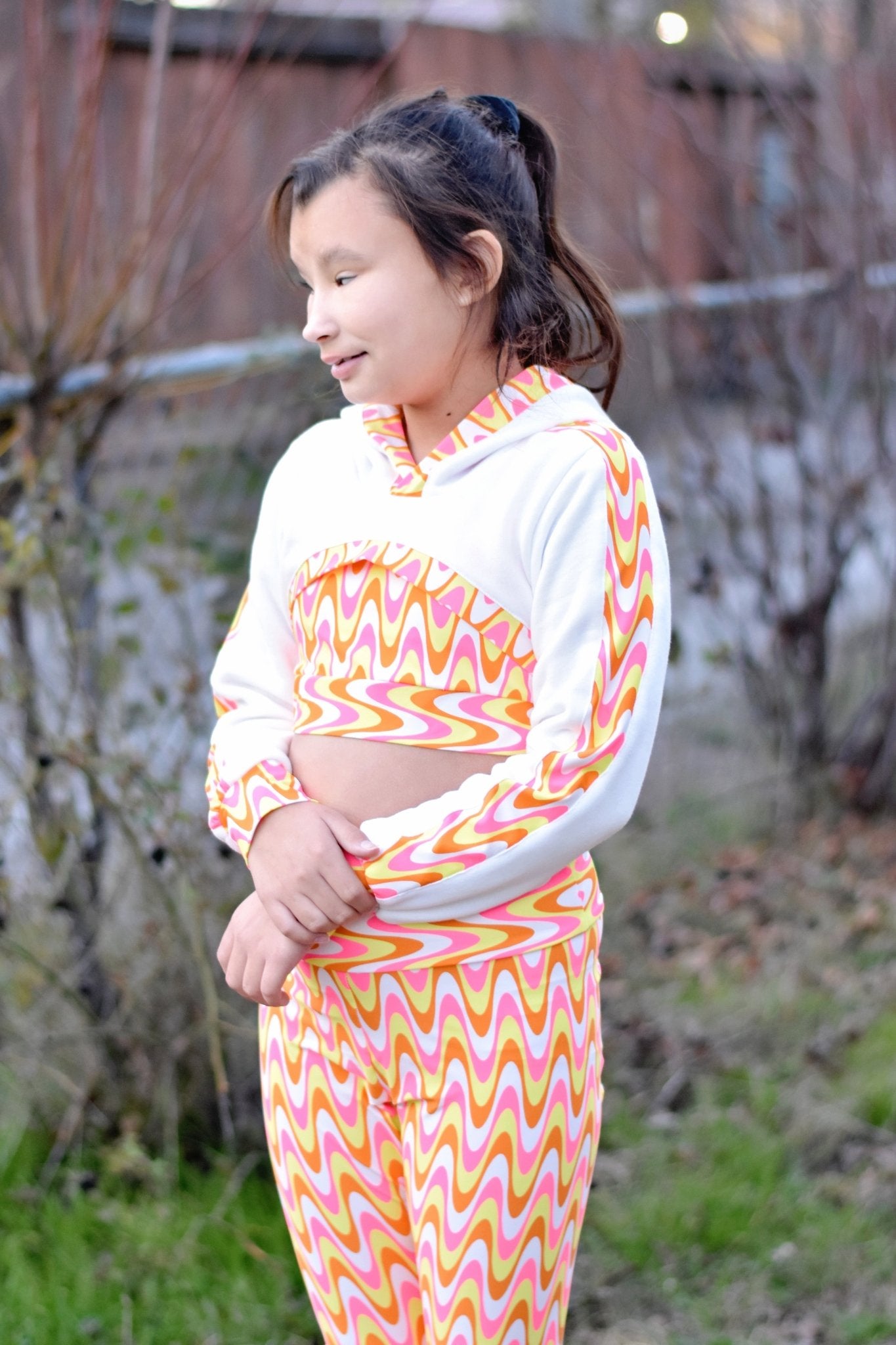 Retro Neon, Printed Athletic Knit Fabric - Boho Fabrics - Athletic Knit Fabric