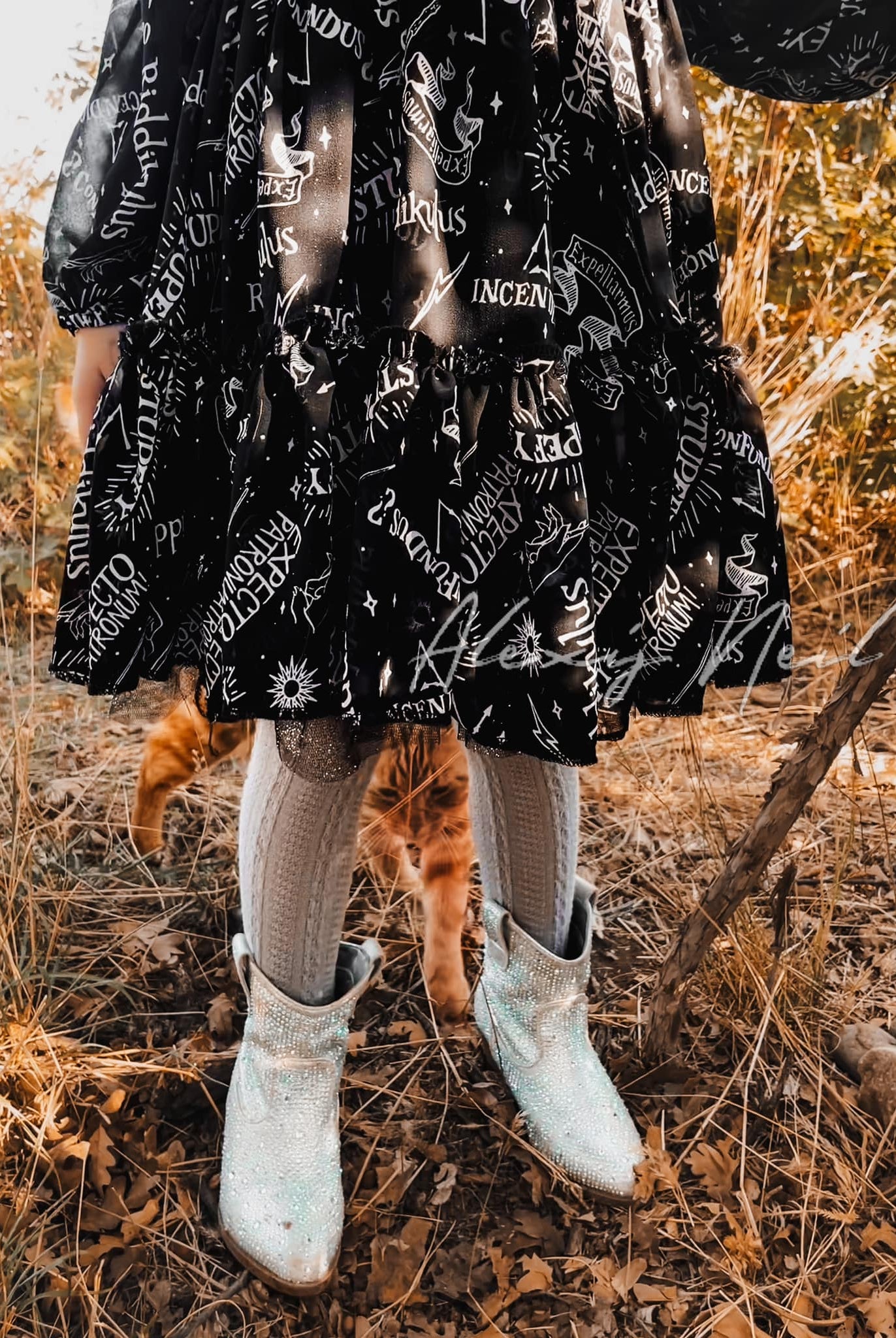 Riddikulus Poly Chiffon Woven Print Fabric - Boho Fabrics