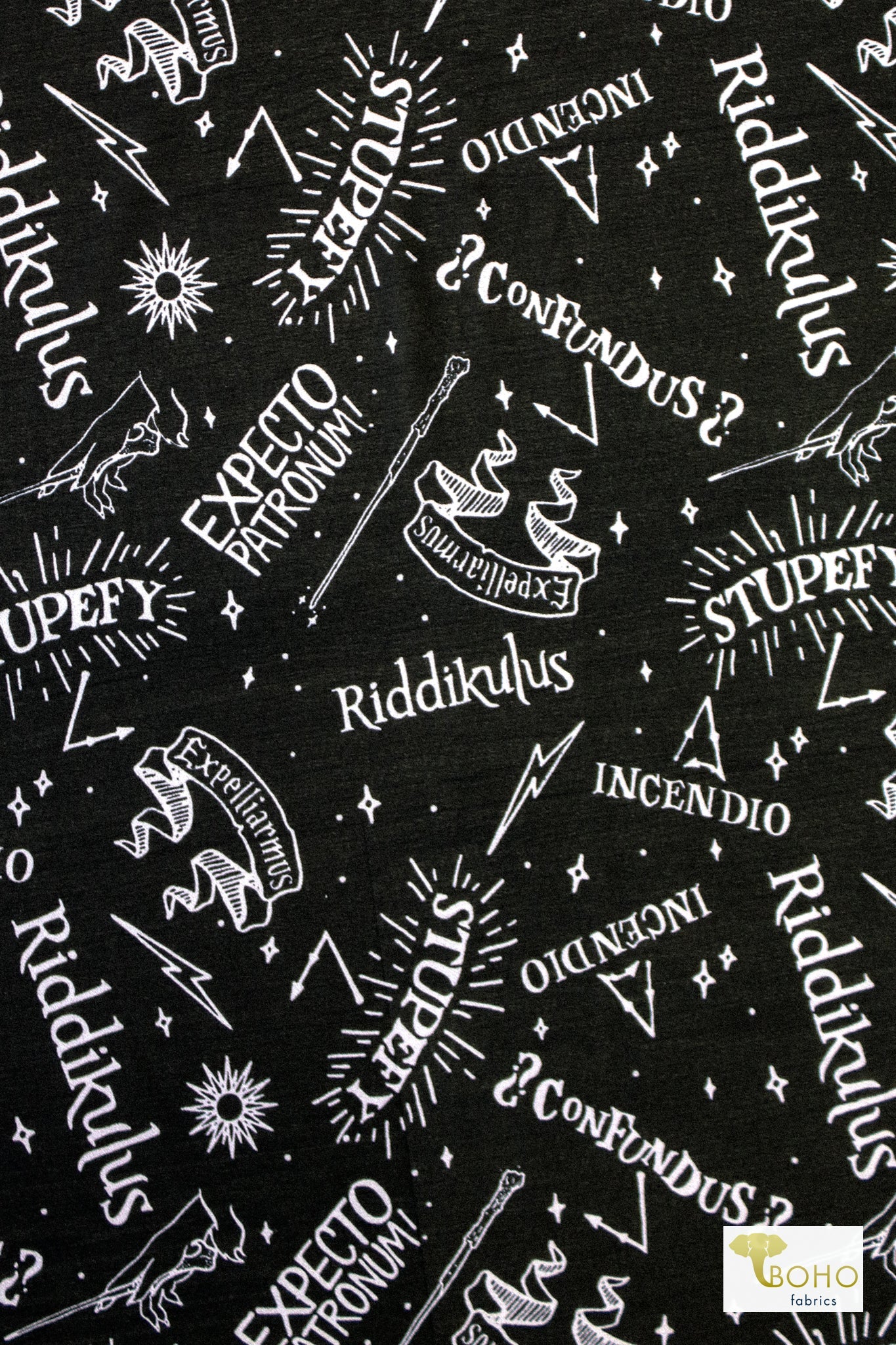 Riddikulus Poly Chiffon Woven Print Fabric - Boho Fabrics