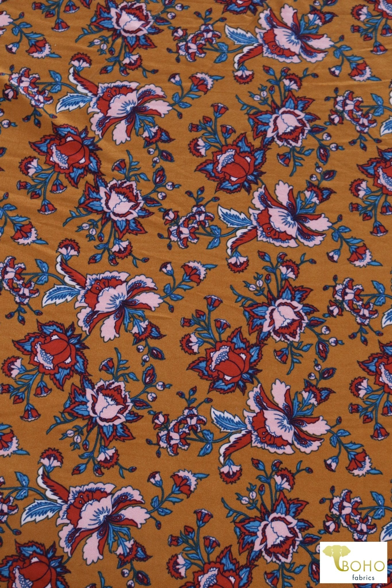 Rococo Florals on Gold, DBP. BPP-309 - Boho Fabrics