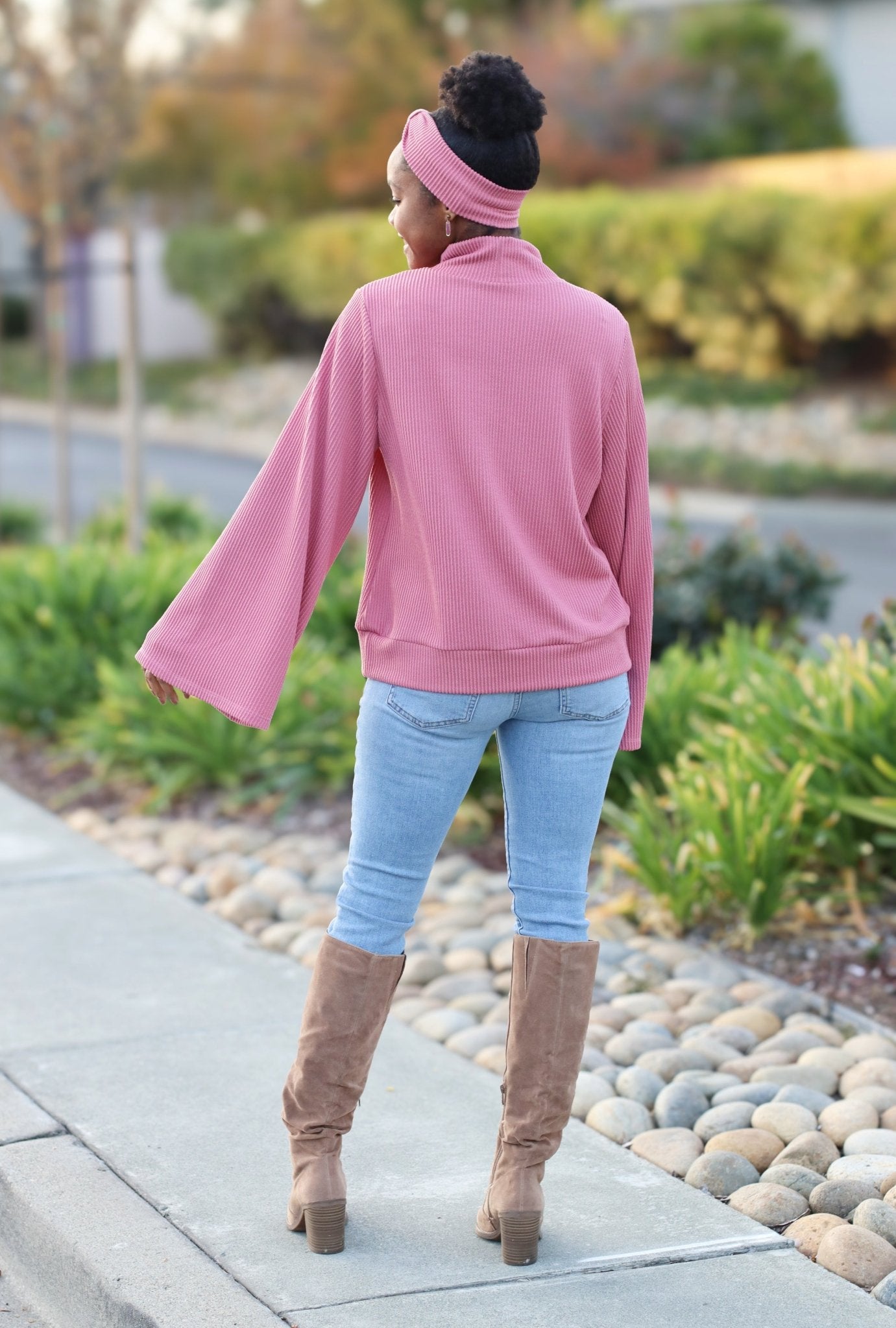 Rose, Urban Rib Knit Fabric - Boho Fabrics - Rib Solid, Knit Fabric