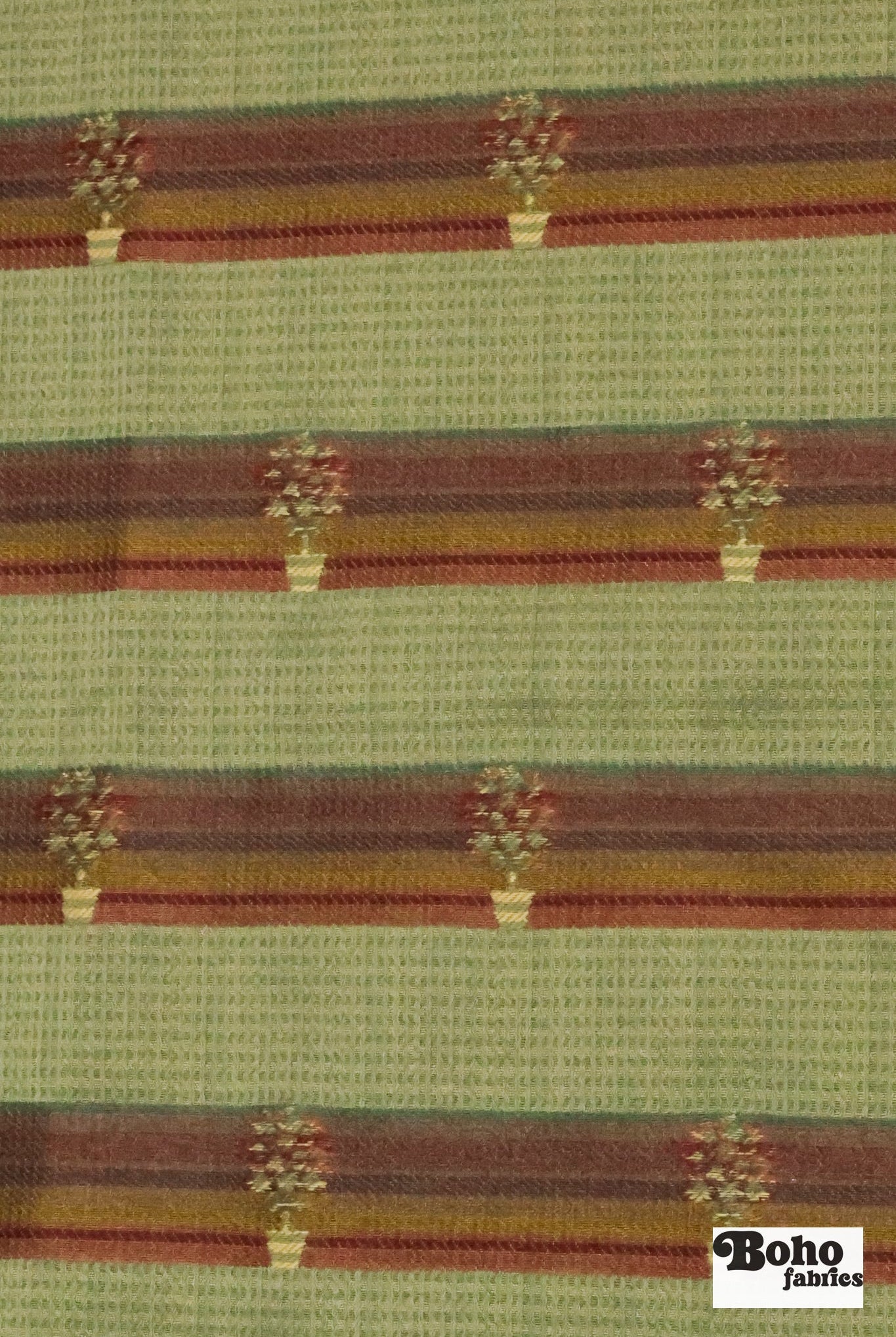 Rosebush Dobby Weave Jacquard Woven Fabric - Boho Fabrics - Jacquard, Woven